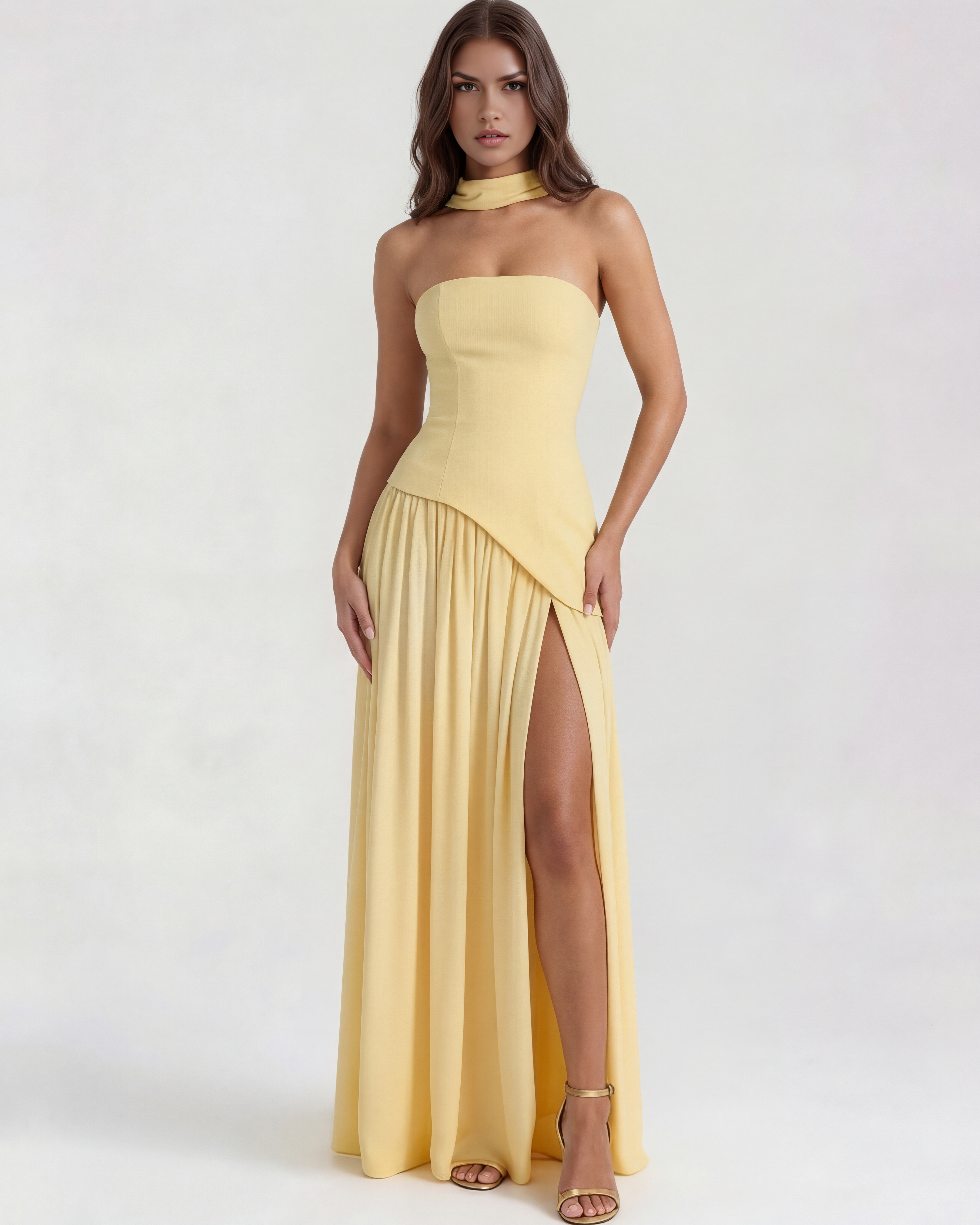 Serena Butter Yellow Maxi Dress