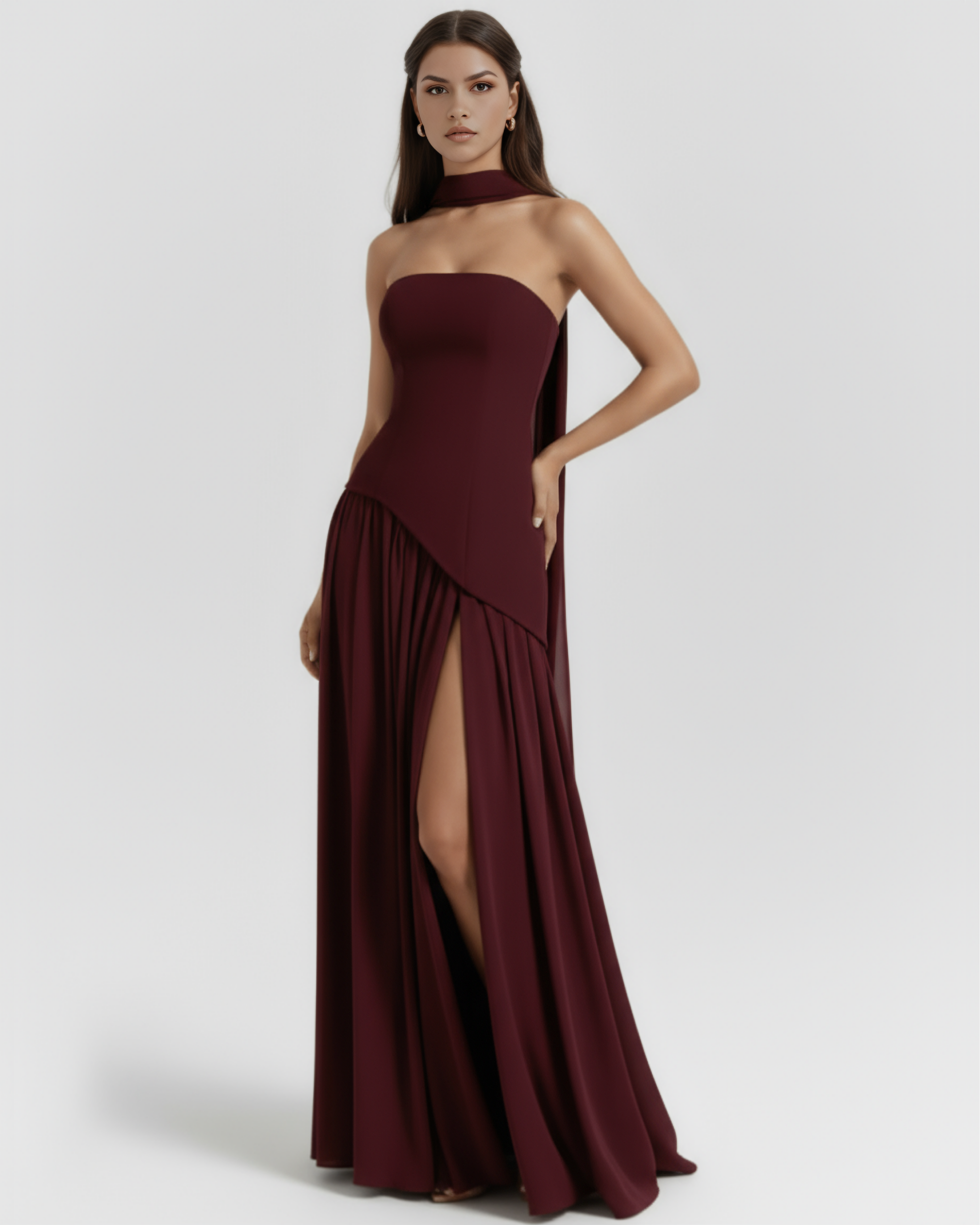 Serena Crepe, Lace-Up Back, Formal Events
