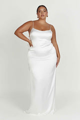 Elenora White Rose Maxi Dress