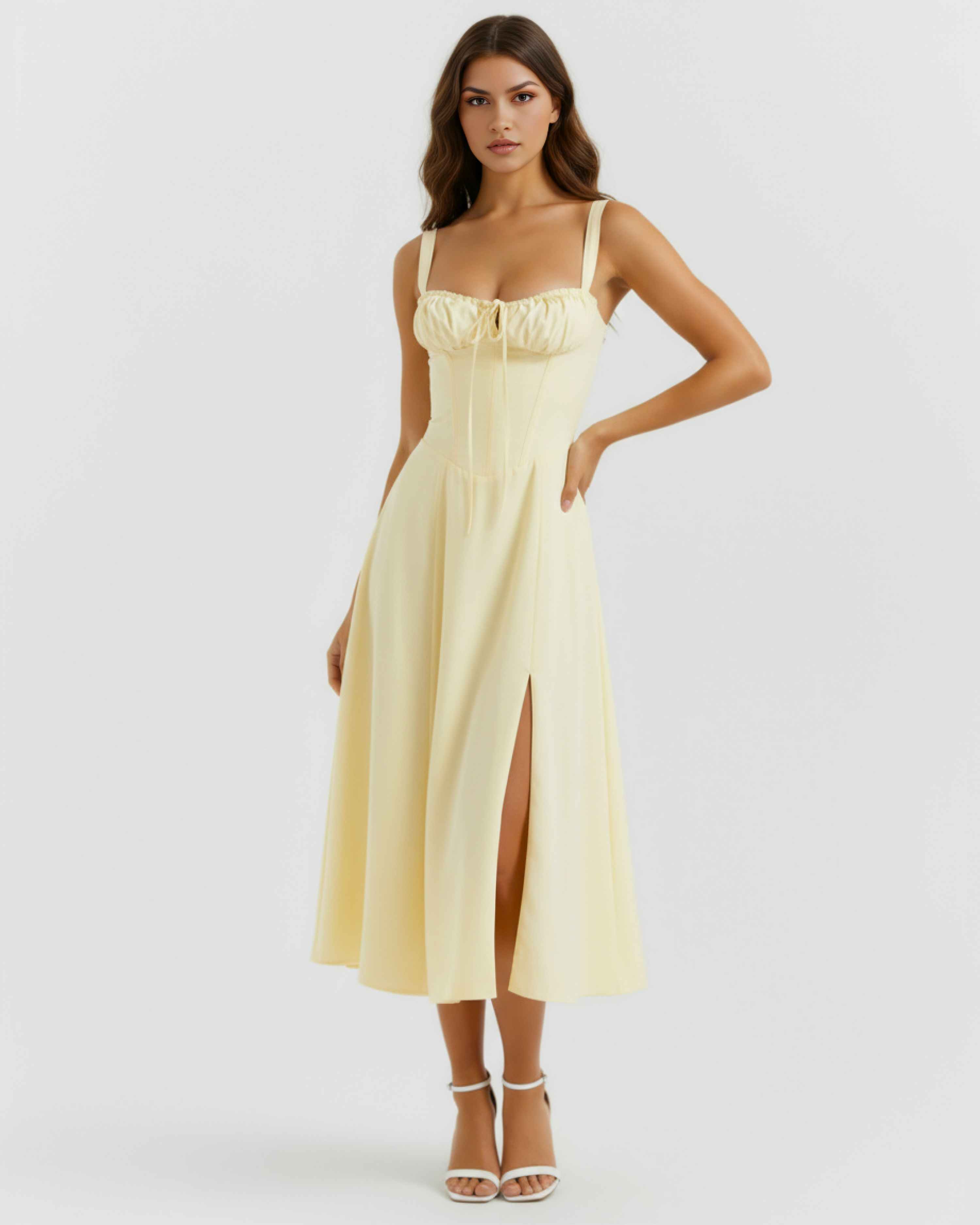 Buttercup Stretch Cotton, Corseted Bodice, Garden Parties & Dates
