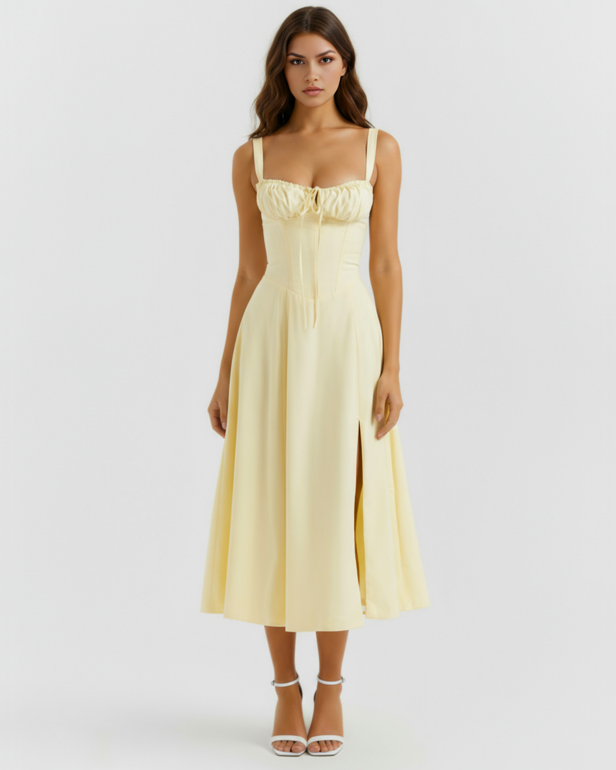 Buttercup Stretch Cotton, Corseted Bodice, Garden Parties & Dates