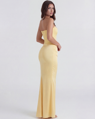 Rosalind Butter Yellow Midi Dress