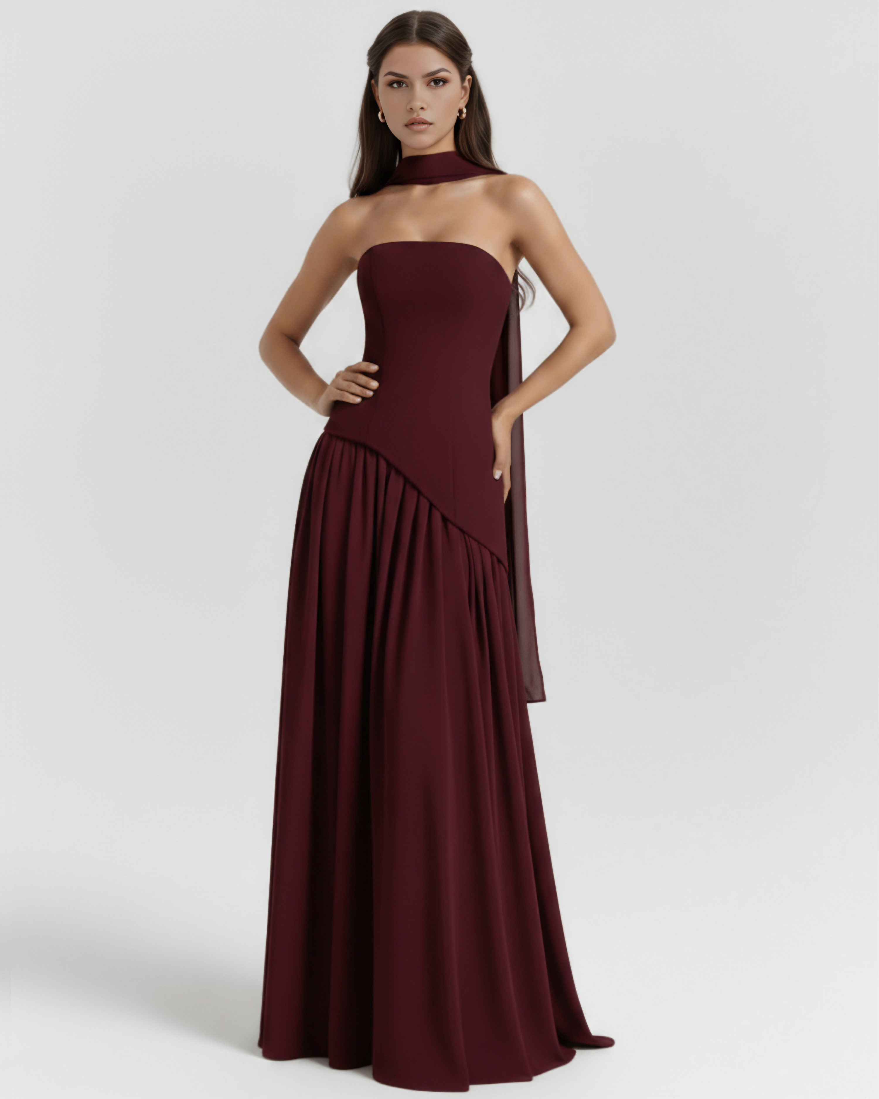Serena Crepe, Lace-Up Back, Formal Events