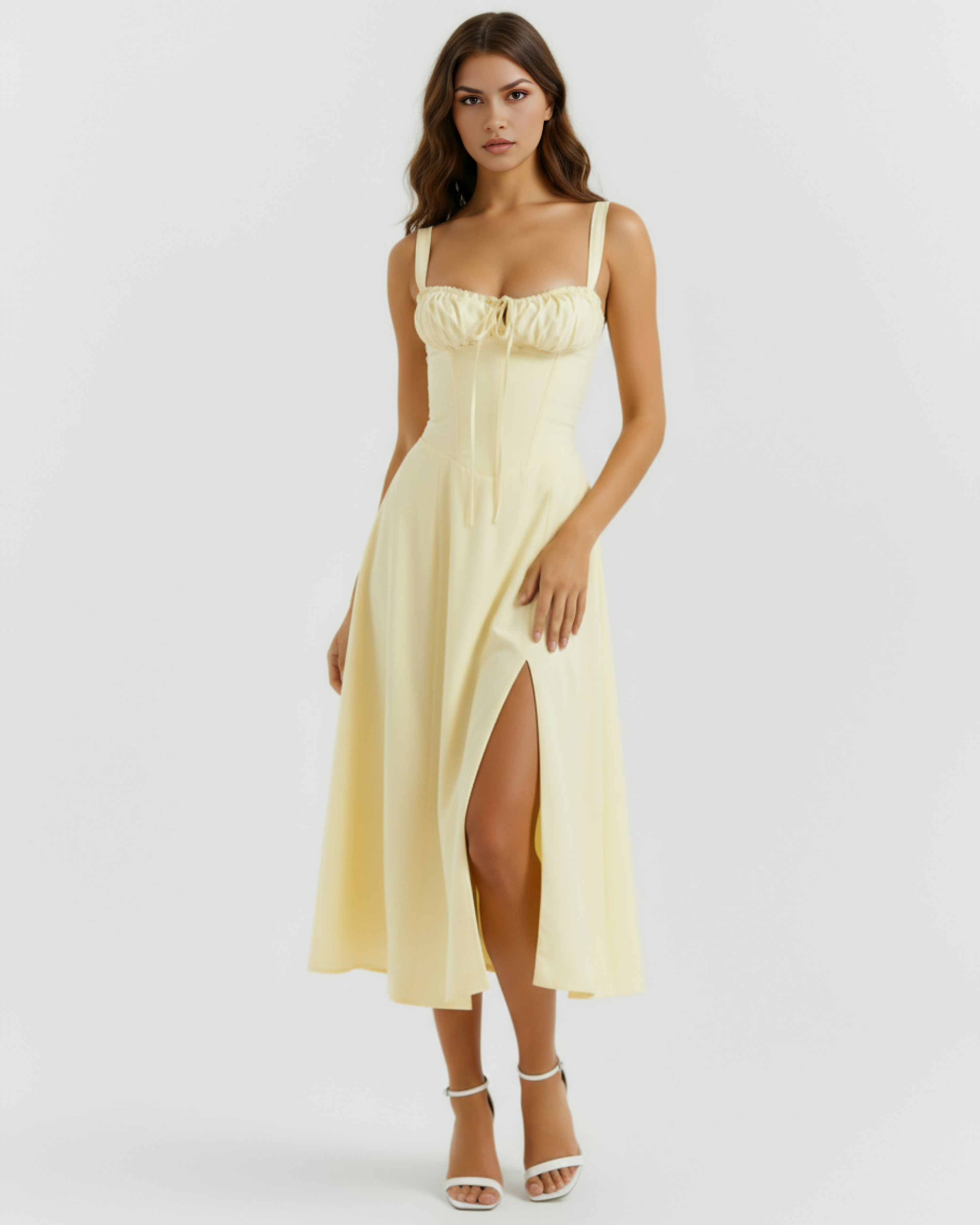 Buttercup Stretch Cotton, Corseted Bodice, Garden Parties & Dates