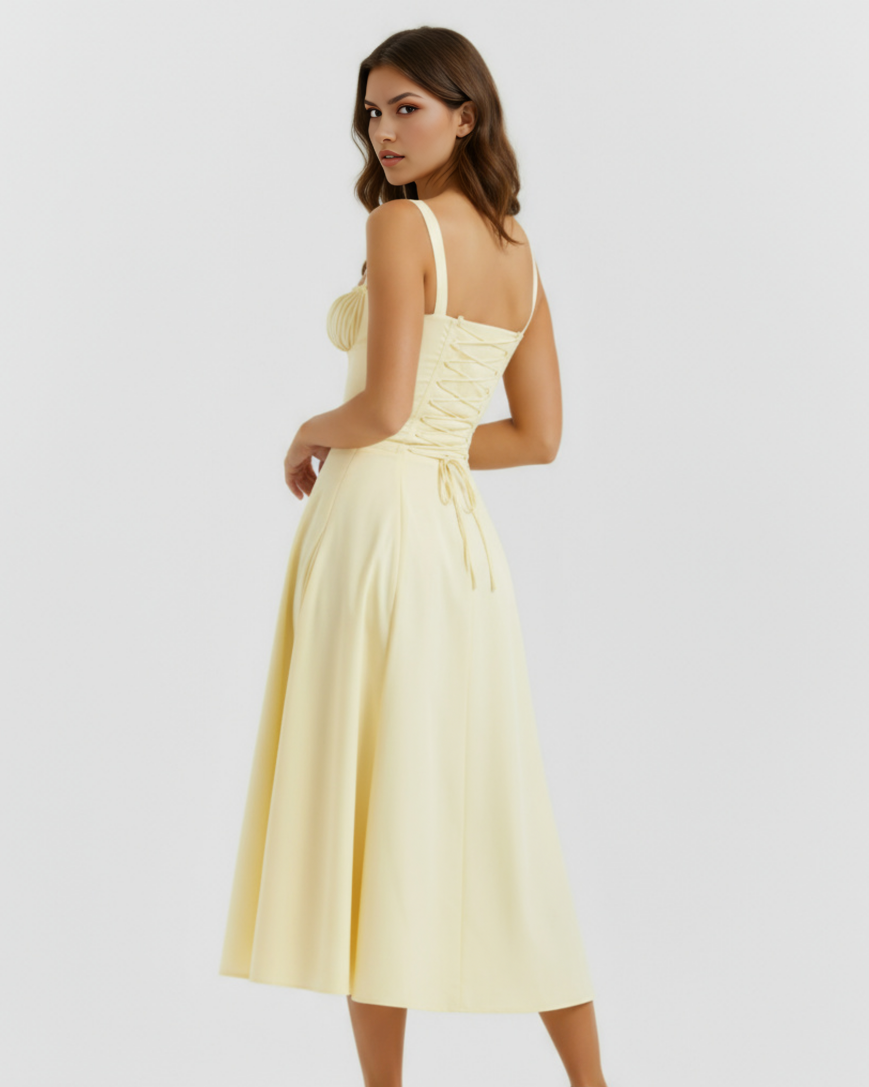 Buttercup Stretch Cotton, Corseted Bodice, Garden Parties & Dates