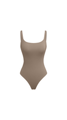 Ariana Sleek Black Tank Bodysuit