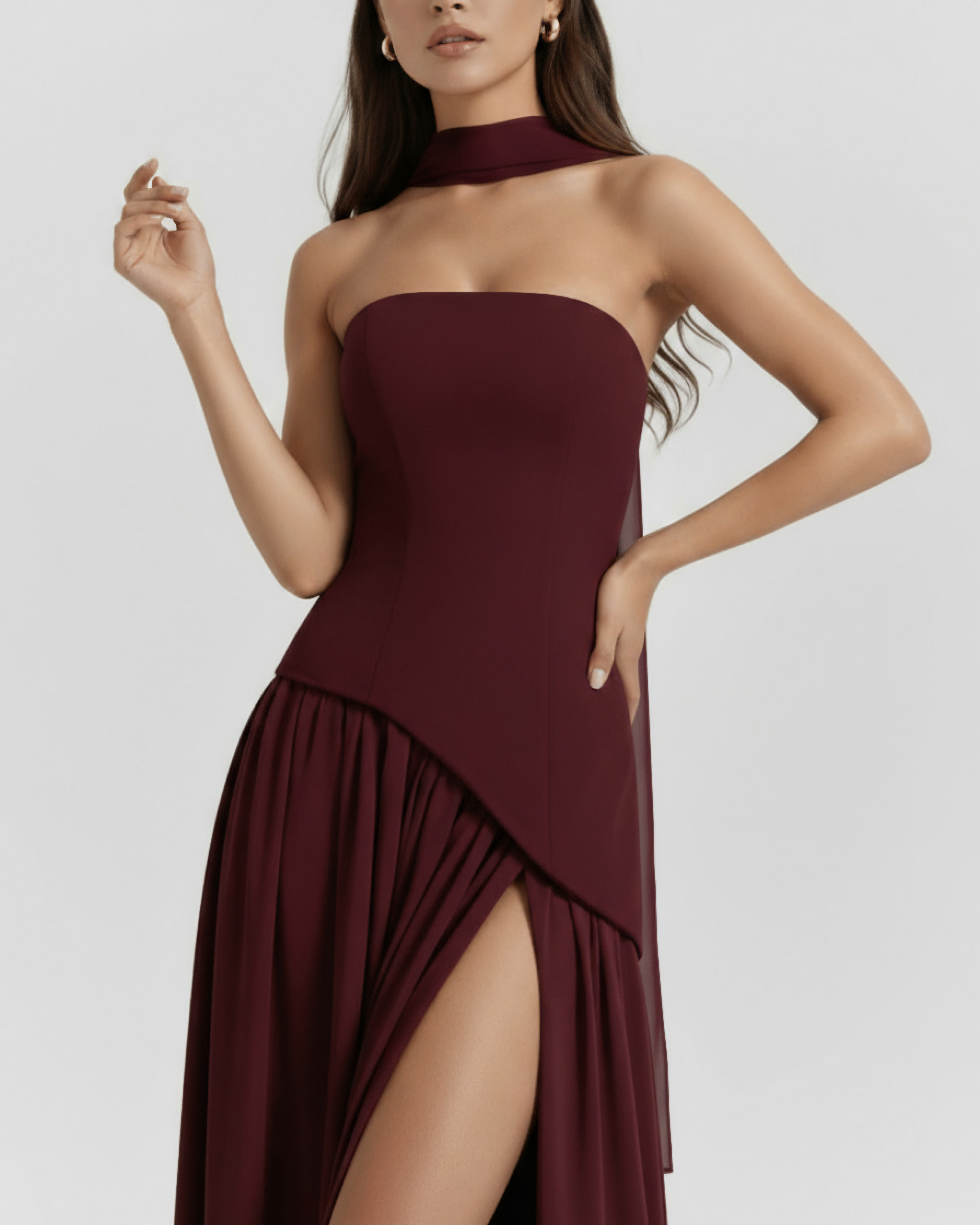 Serena Crepe, Lace-Up Back, Formal Events
