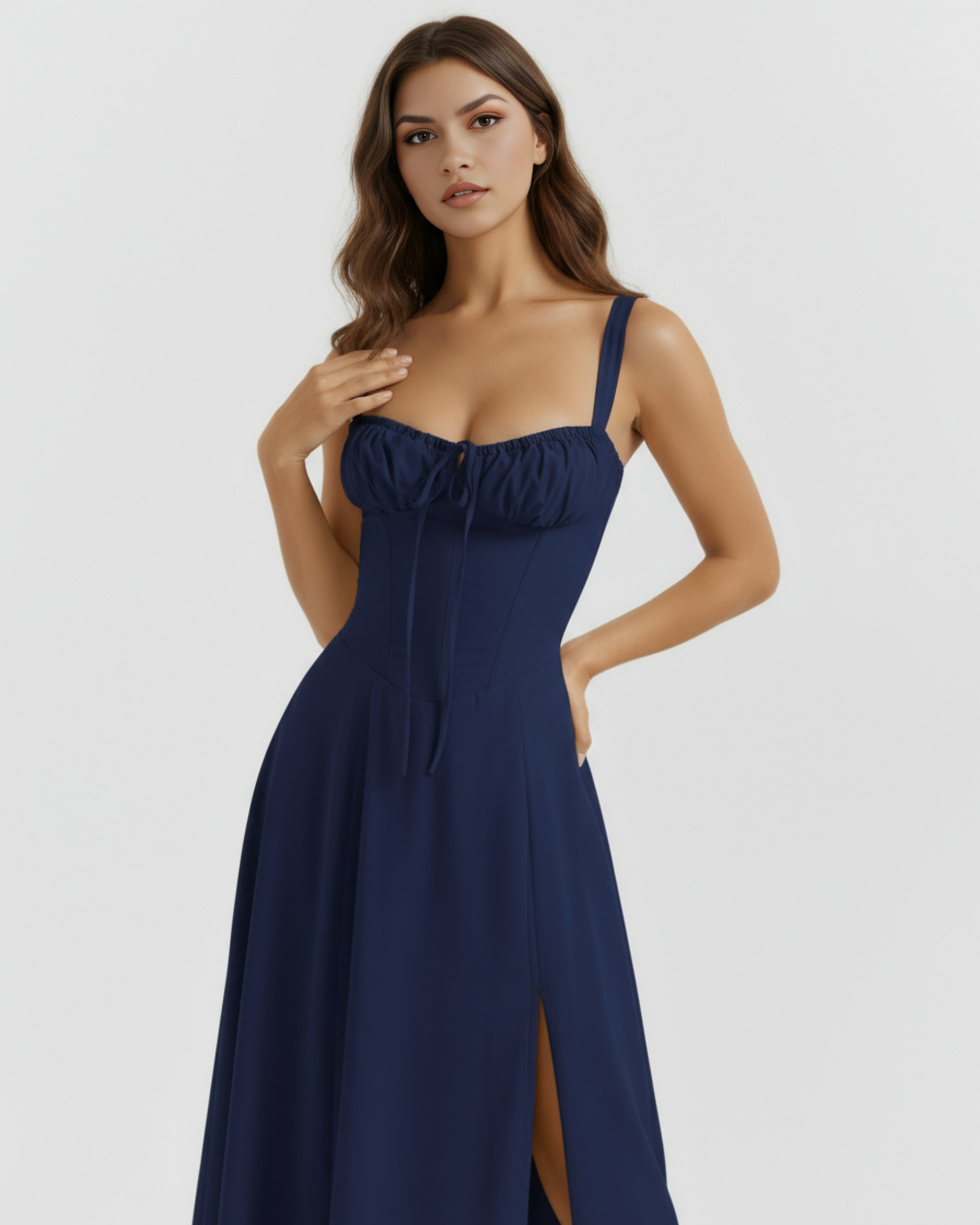 Corseted Buttercup Stretch Cotton, Lace Up Back, Garden Parties