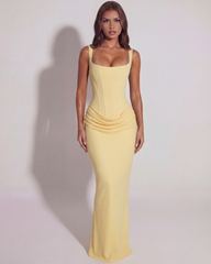 Eleonora Butter Yellow Maxi Dress