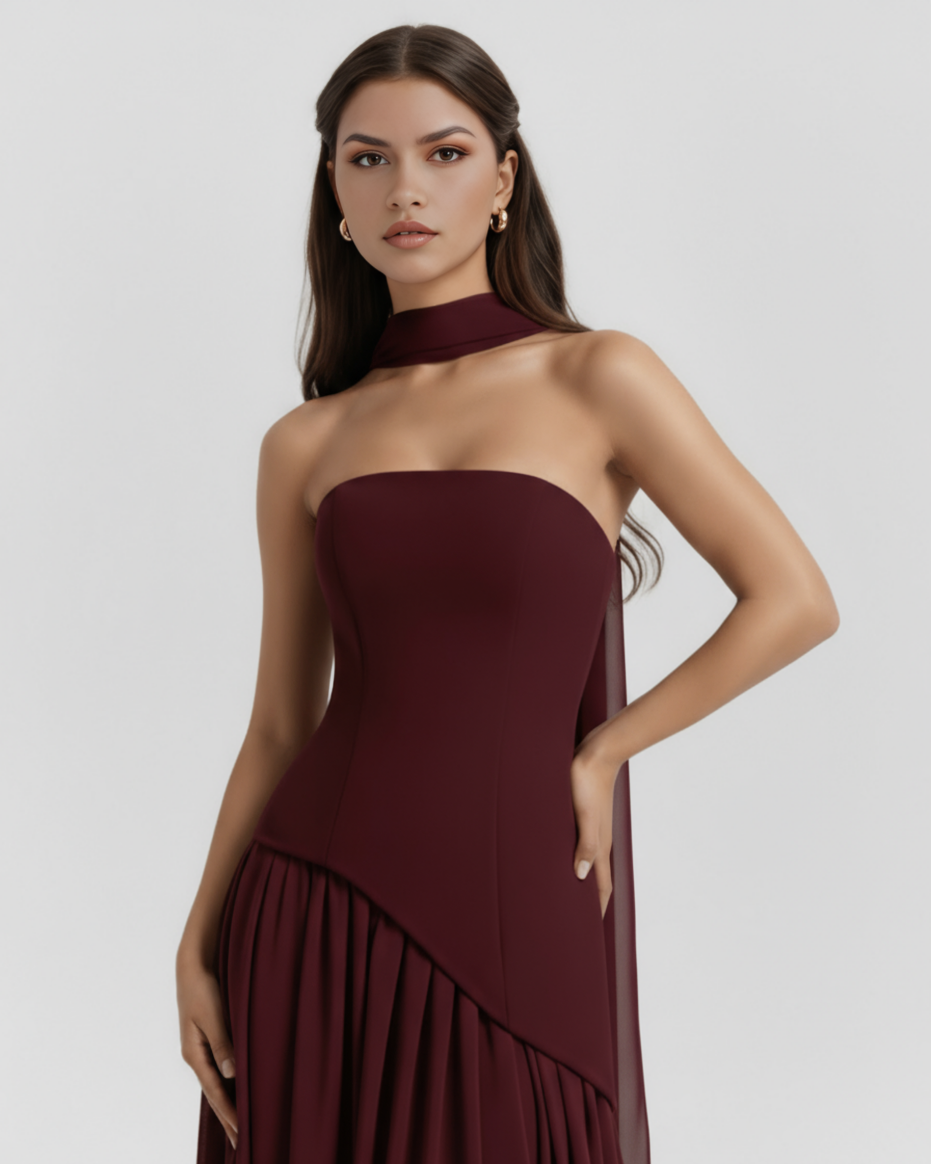 Serena Crepe, Lace-Up Back, Formal Events