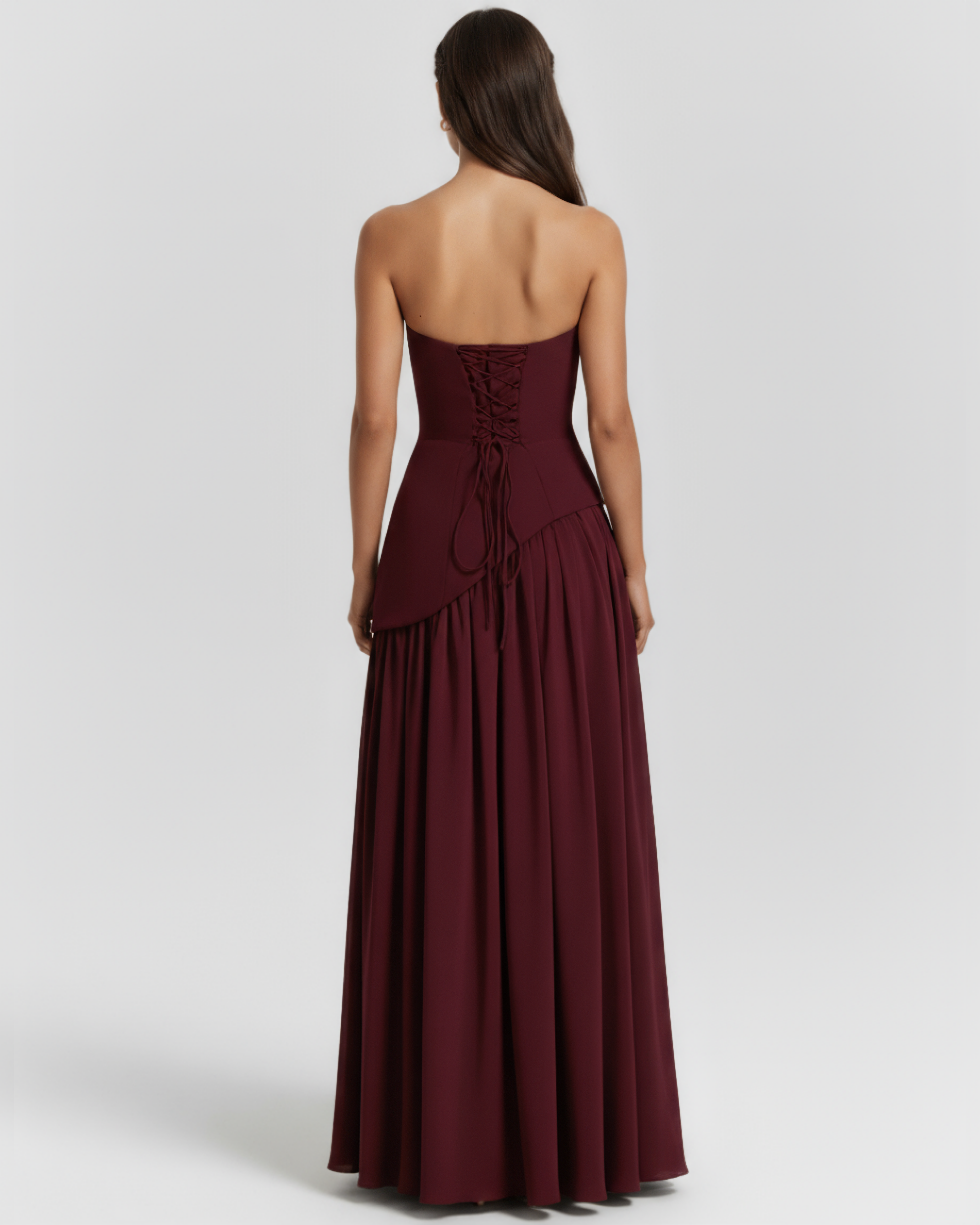 Serena Crepe, Lace-Up Back, Formal Events
