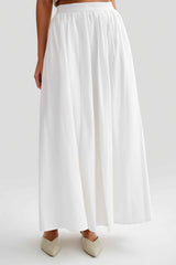 Clarence White Linen Maxi Skirt