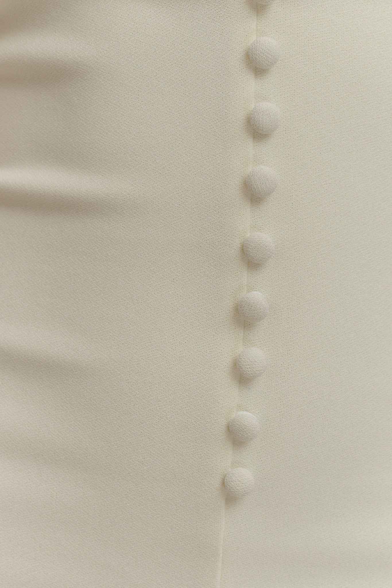 Annita Ivory Crepe Midi Dress