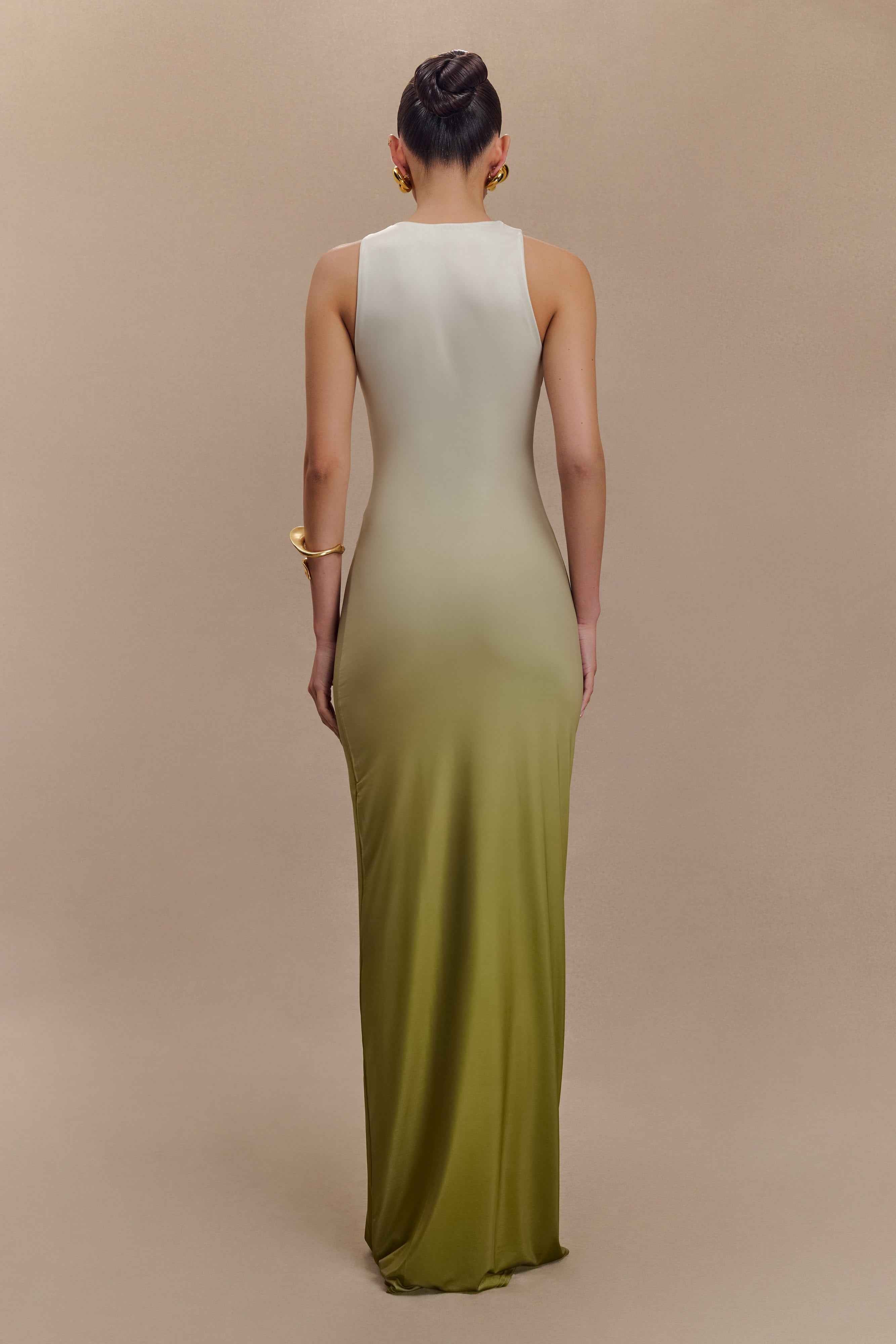 Stella Ombre Vintage Olive Maxi Dress