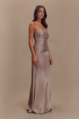 Serena Bronze Taupe Maxi Dress