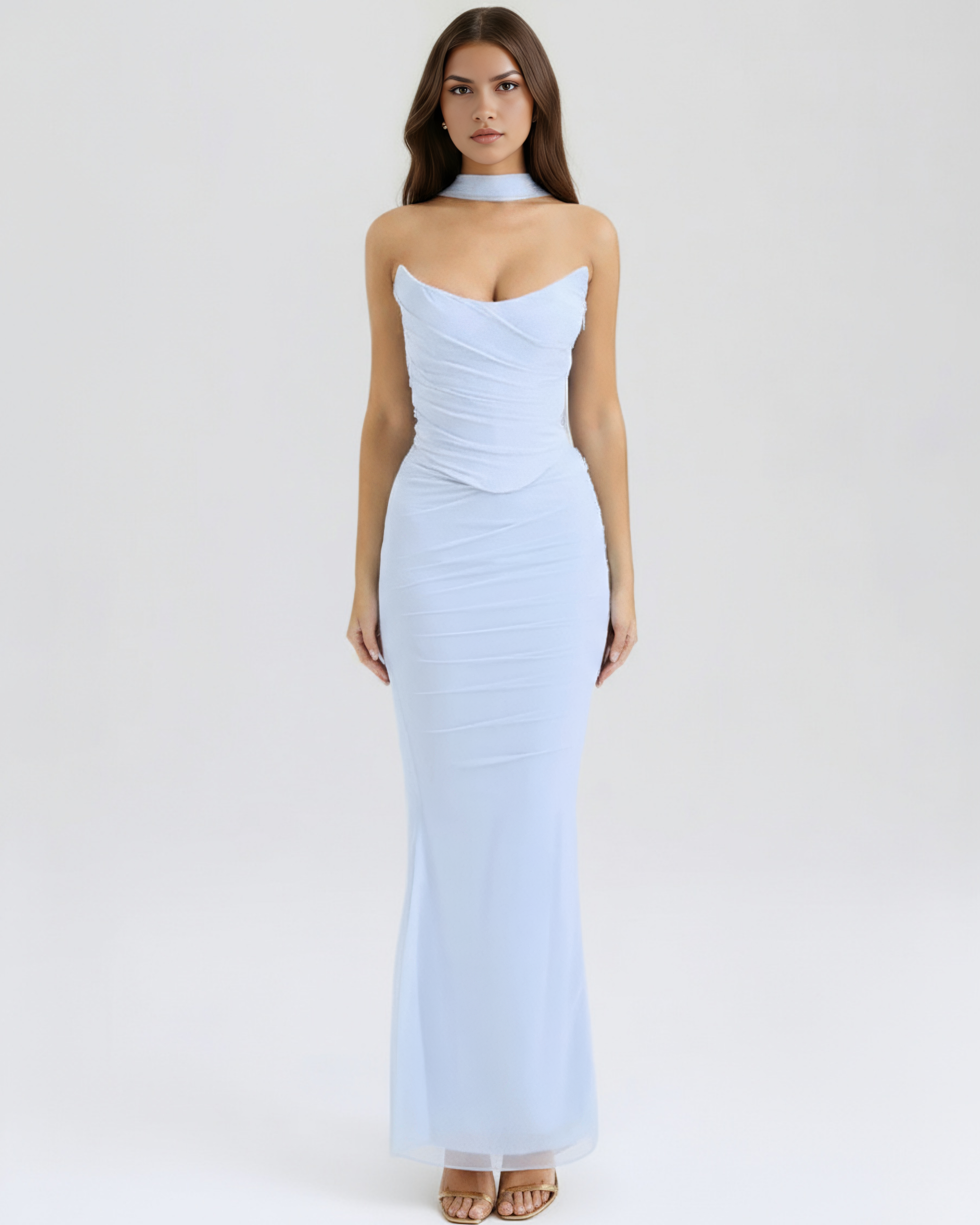 Mesh Maxi Three-Piece Set