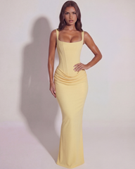 Eleonora Butter Yellow Maxi Dress