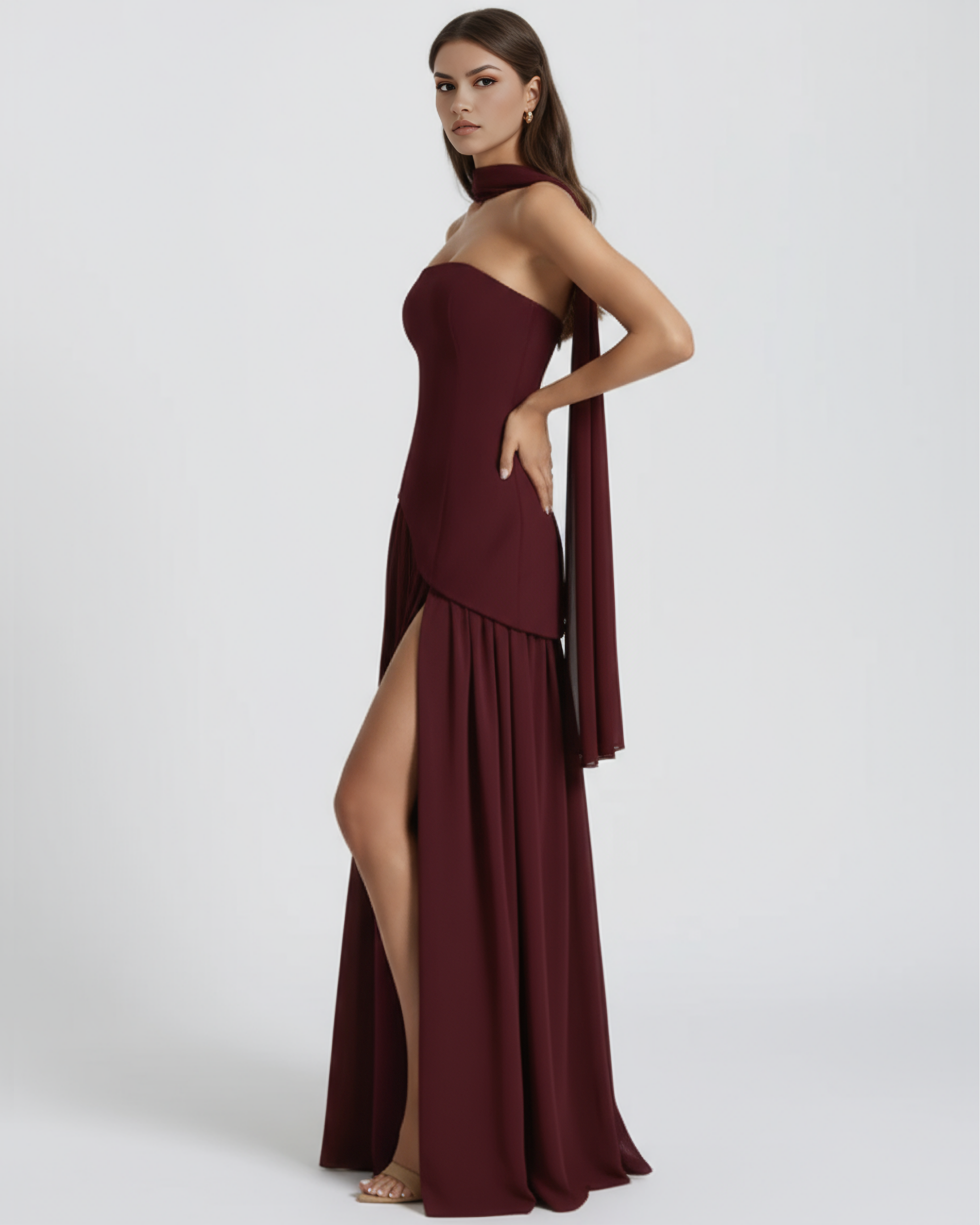 Serena Crepe, Lace-Up Back, Formal Events