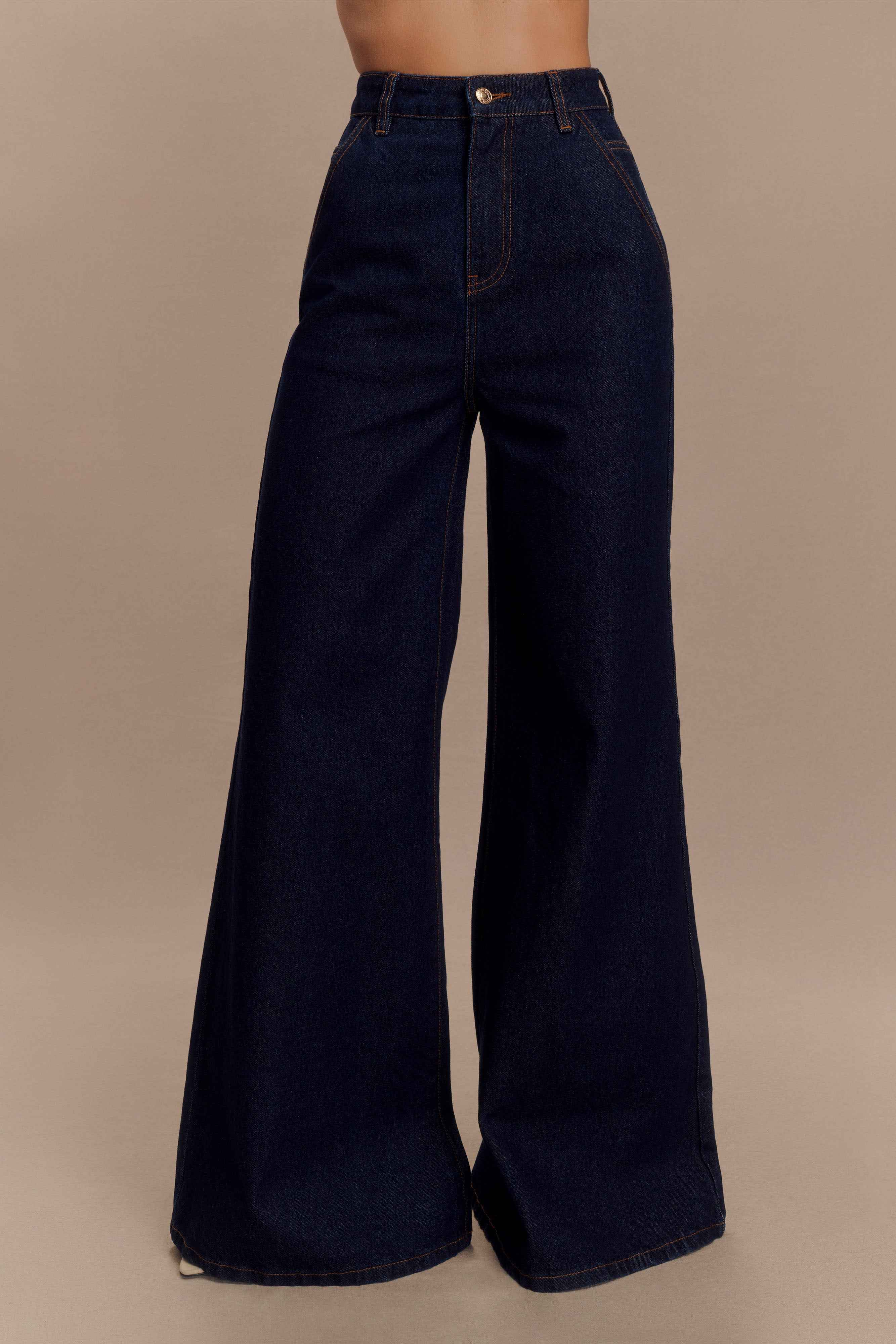 Jen Indigo Blue Wide Leg Flare Jeans