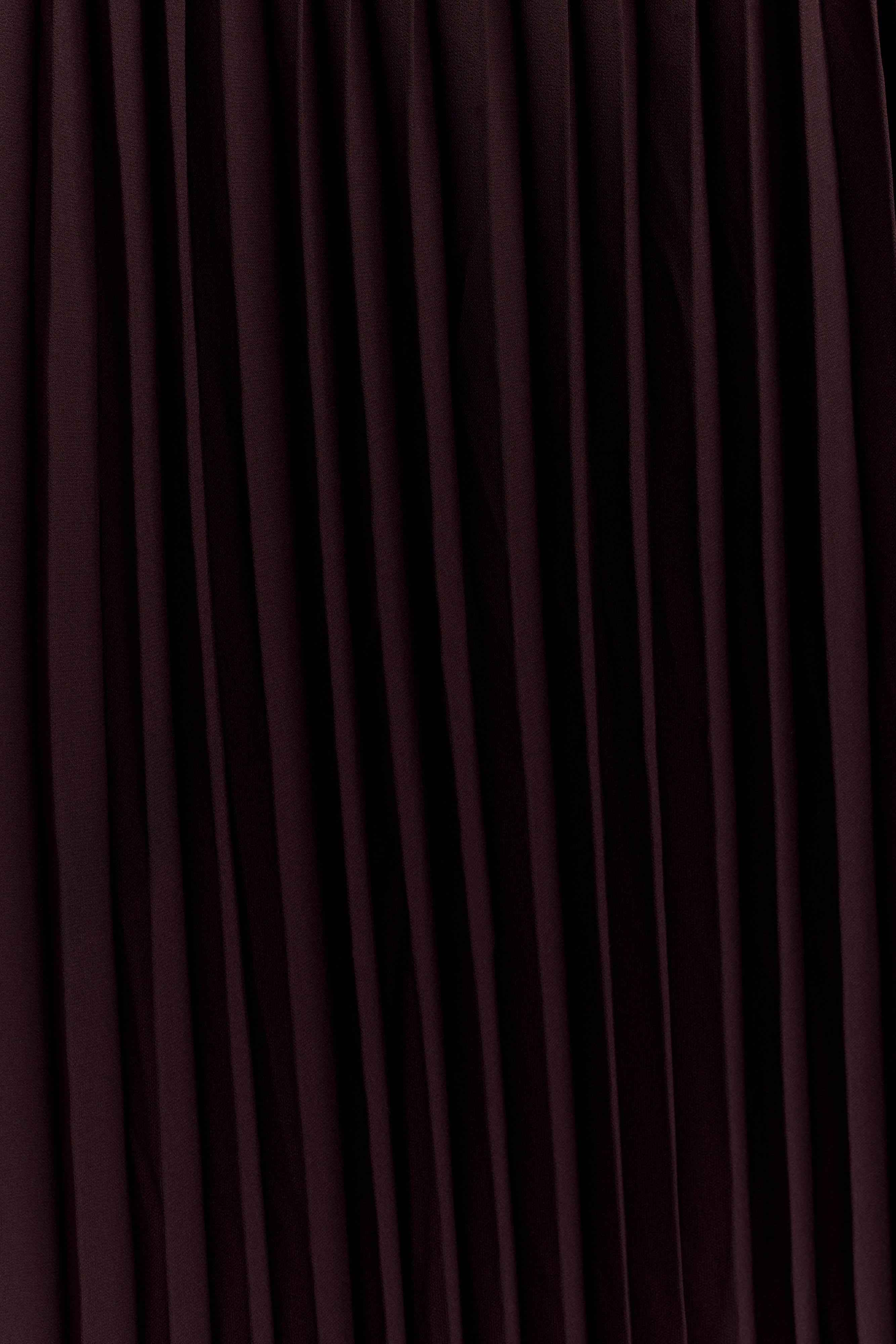 Stacie Cacao Pleated Halter Maxi Dress
