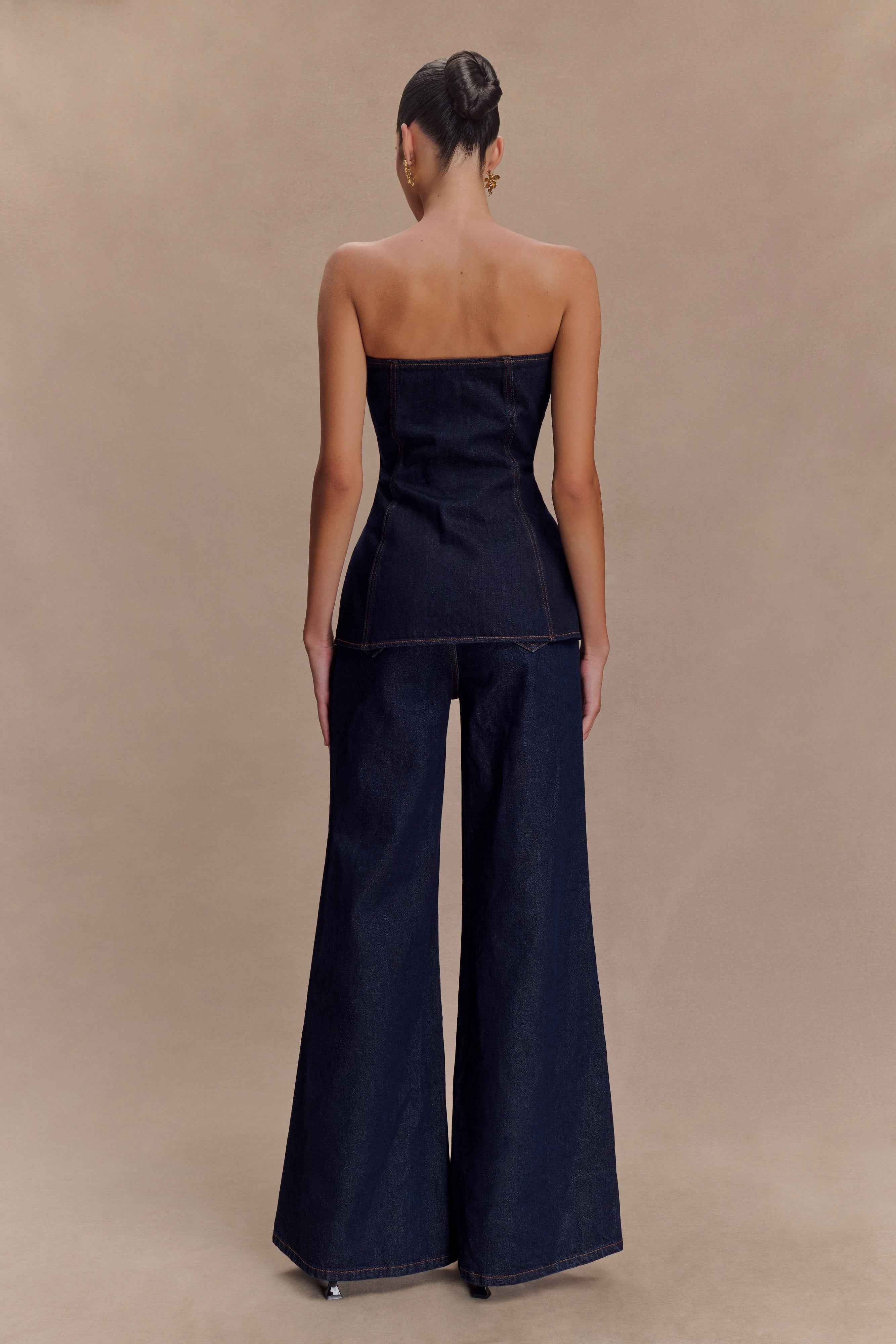 Jen Indigo Blue Wide Leg Flare Jeans