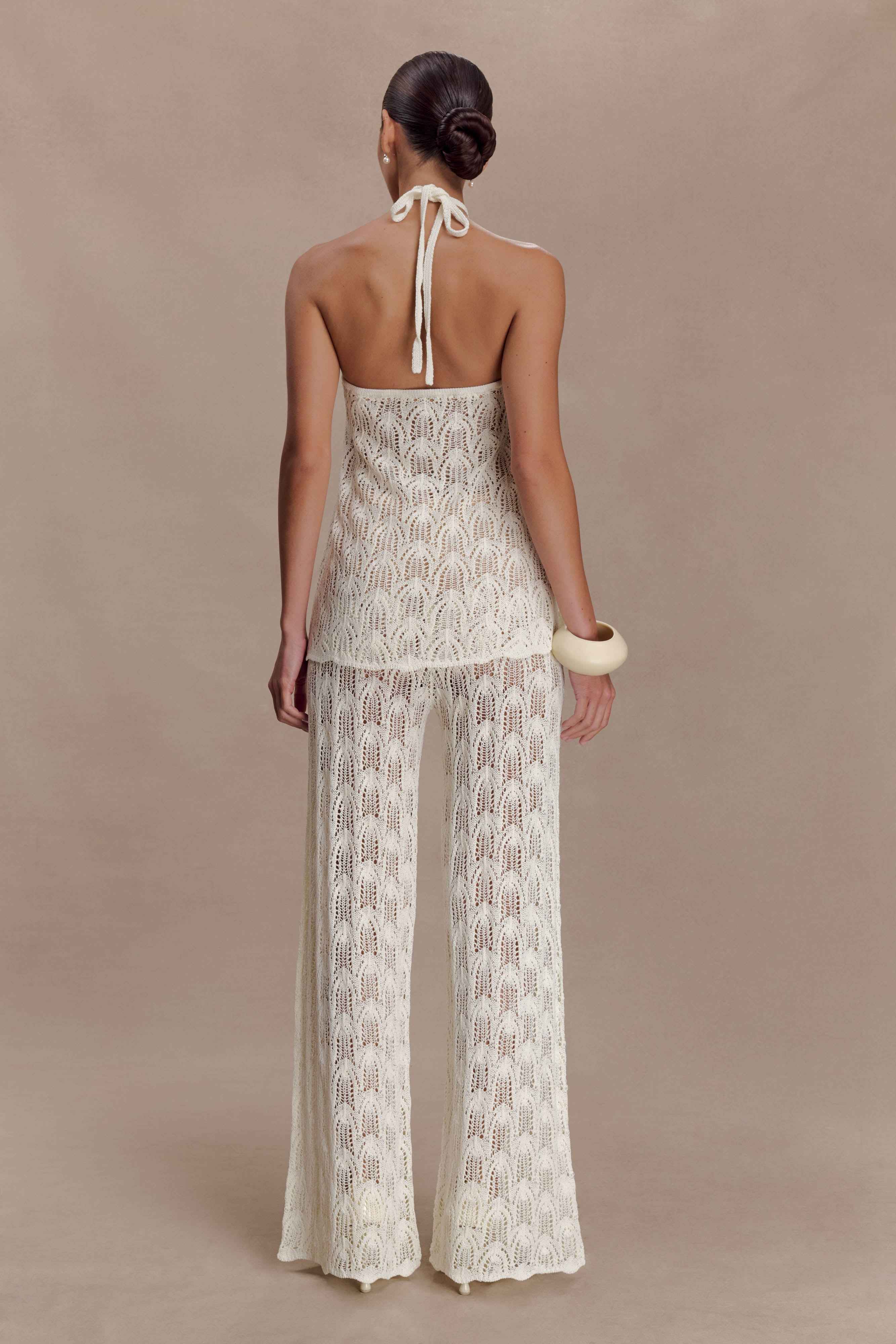 Glinda Ivory Crochet Pants
