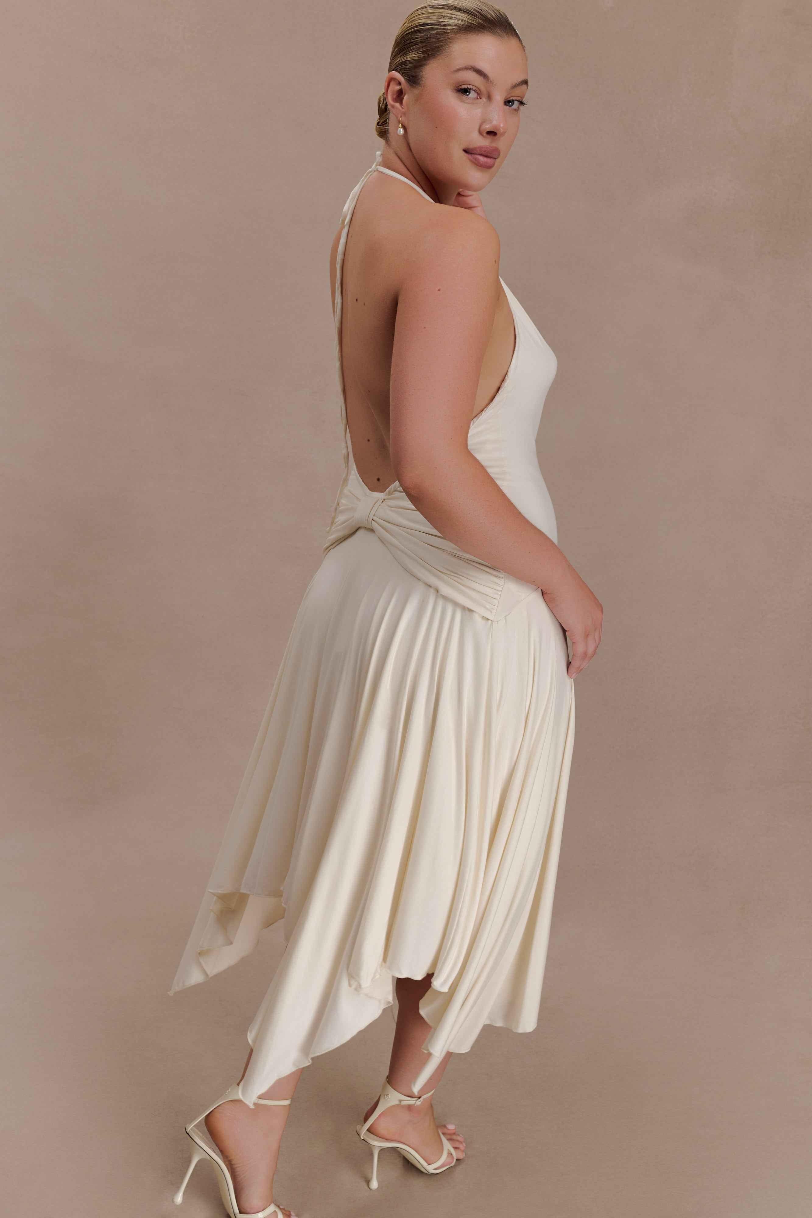 Sylvie Ivory Modal Midi Dress