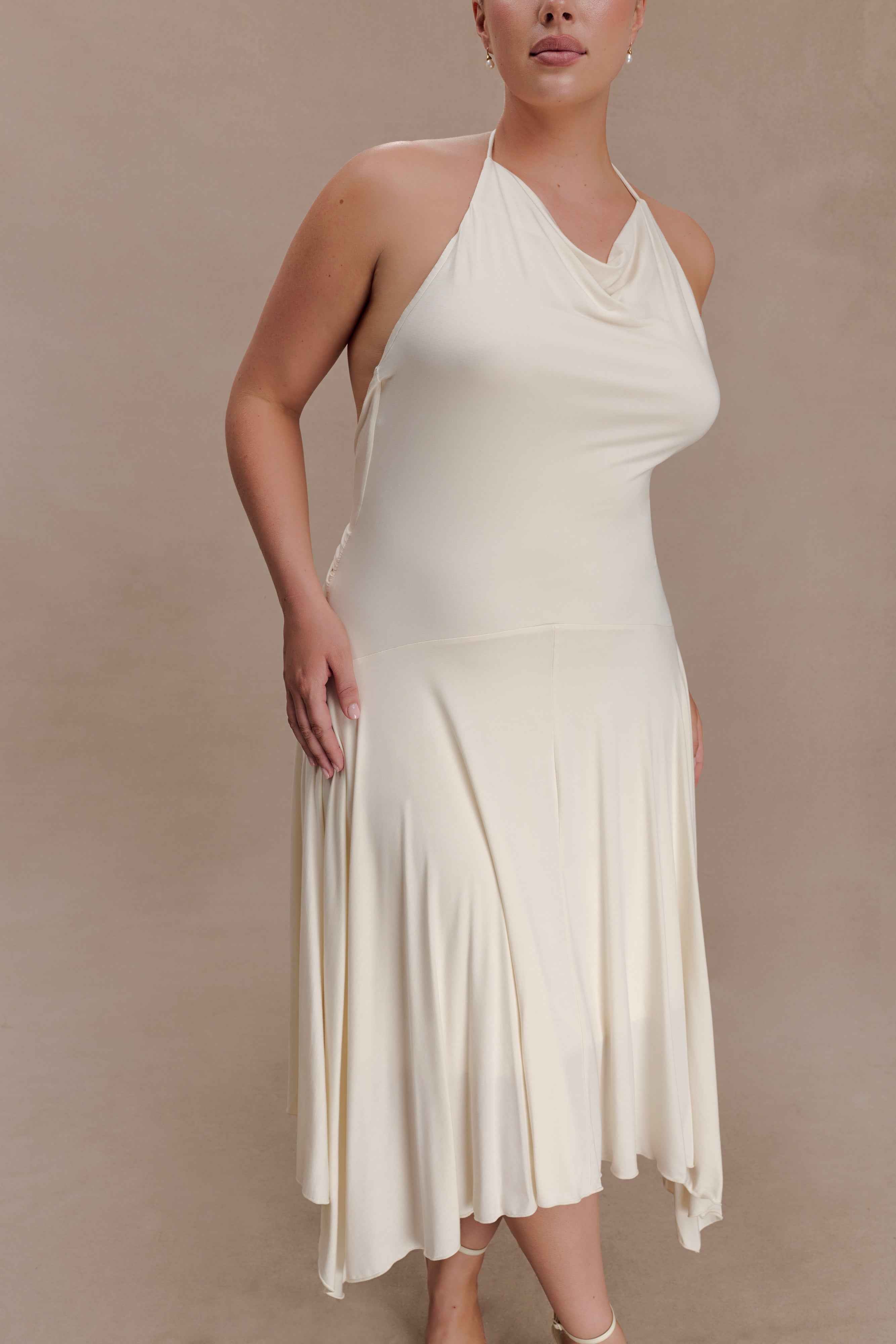 Sylvie Ivory Modal Midi Dress