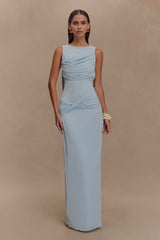 Henley Pale Blue Maxi Dress