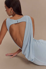 Henley Pale Blue Maxi Dress