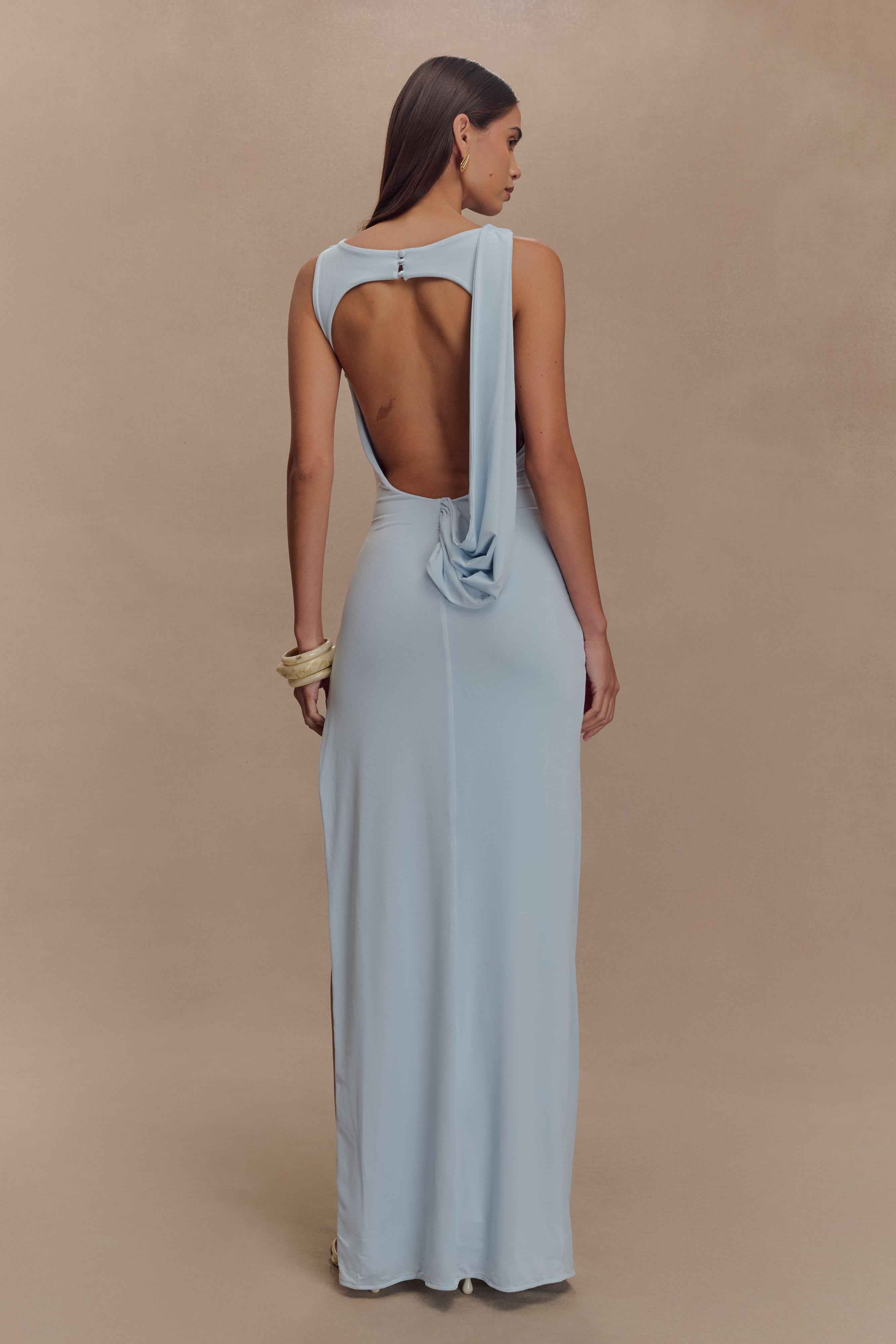 Henley Pale Blue Maxi Dress