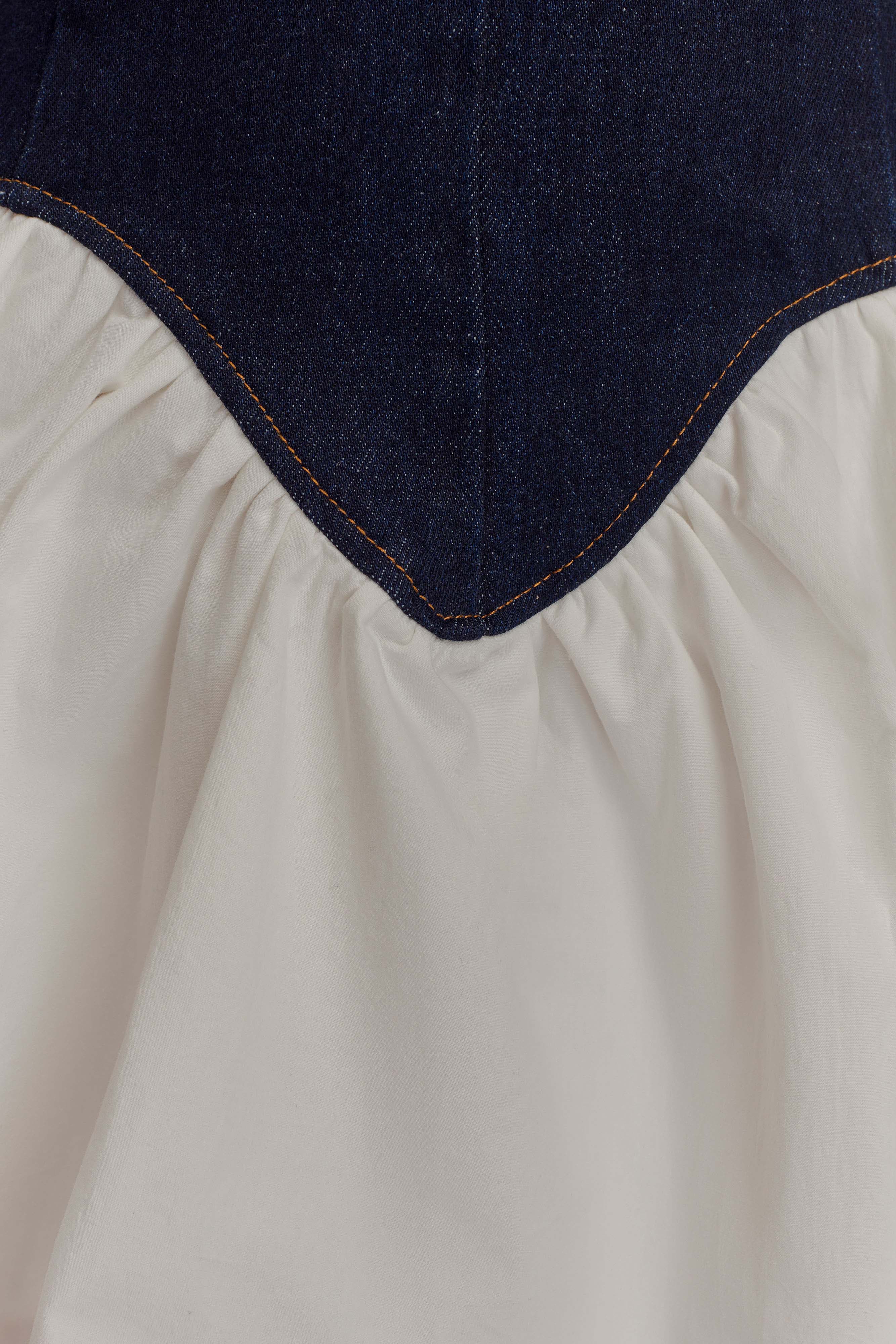 Merlyn Indigo Blue Denim Mini Dress