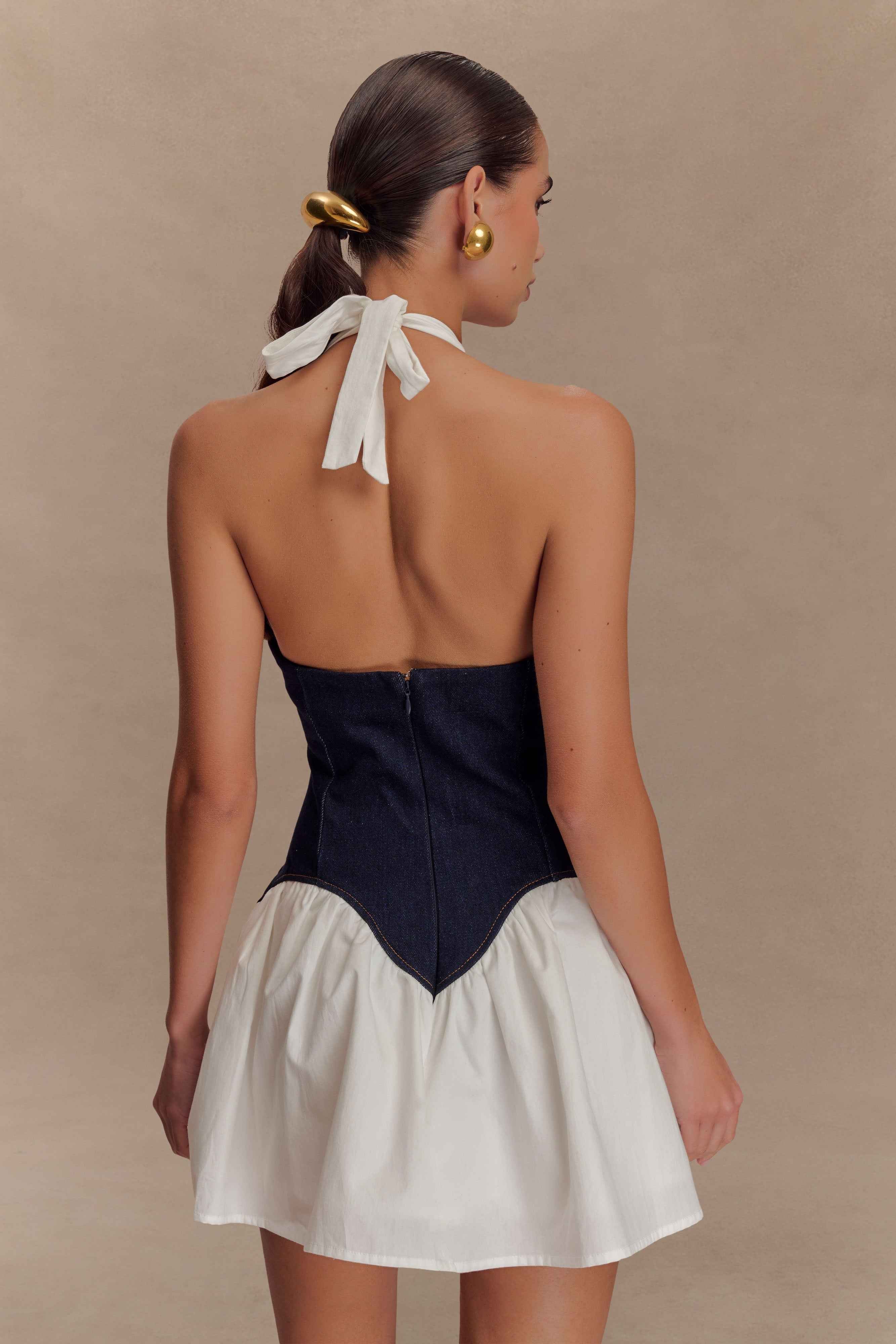 Merlyn Indigo Blue Denim Mini Dress