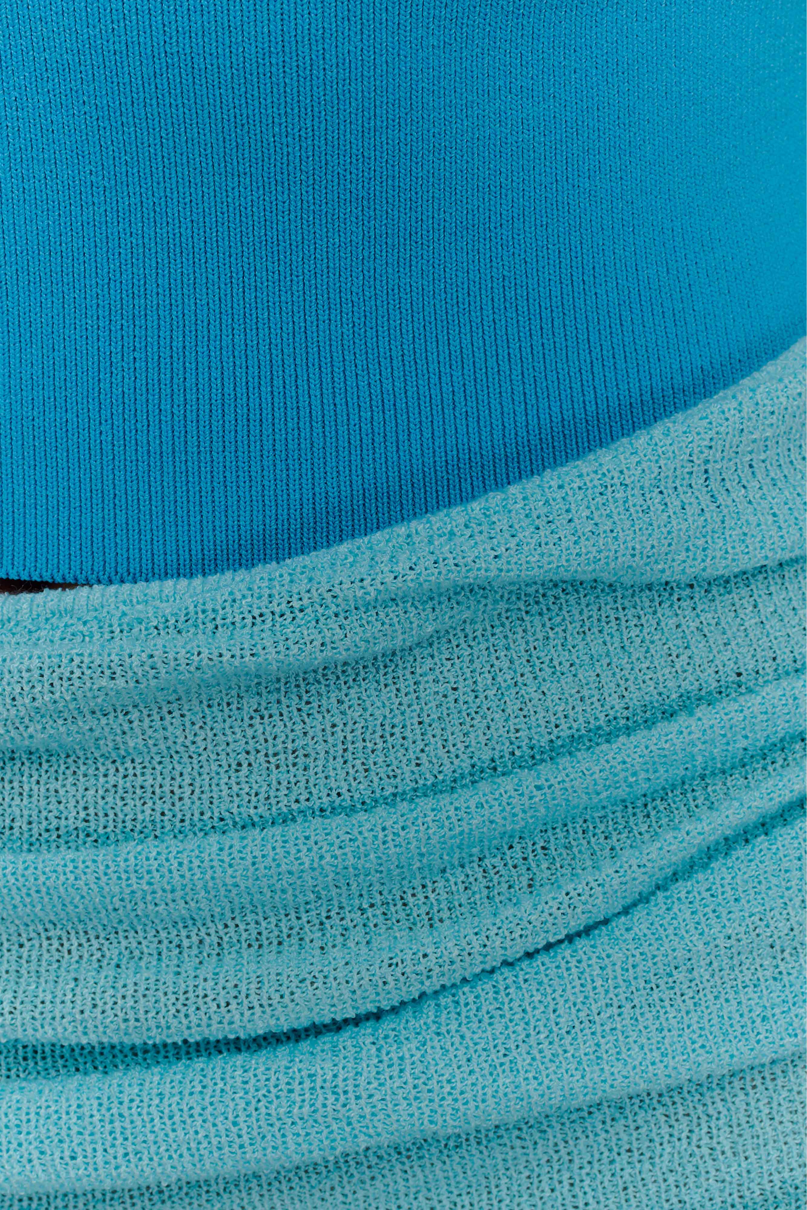 Cyan Blue Jasiel Knit Maxi Dress