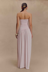 Cornelia Pale Pink Strapless Maxi Dress