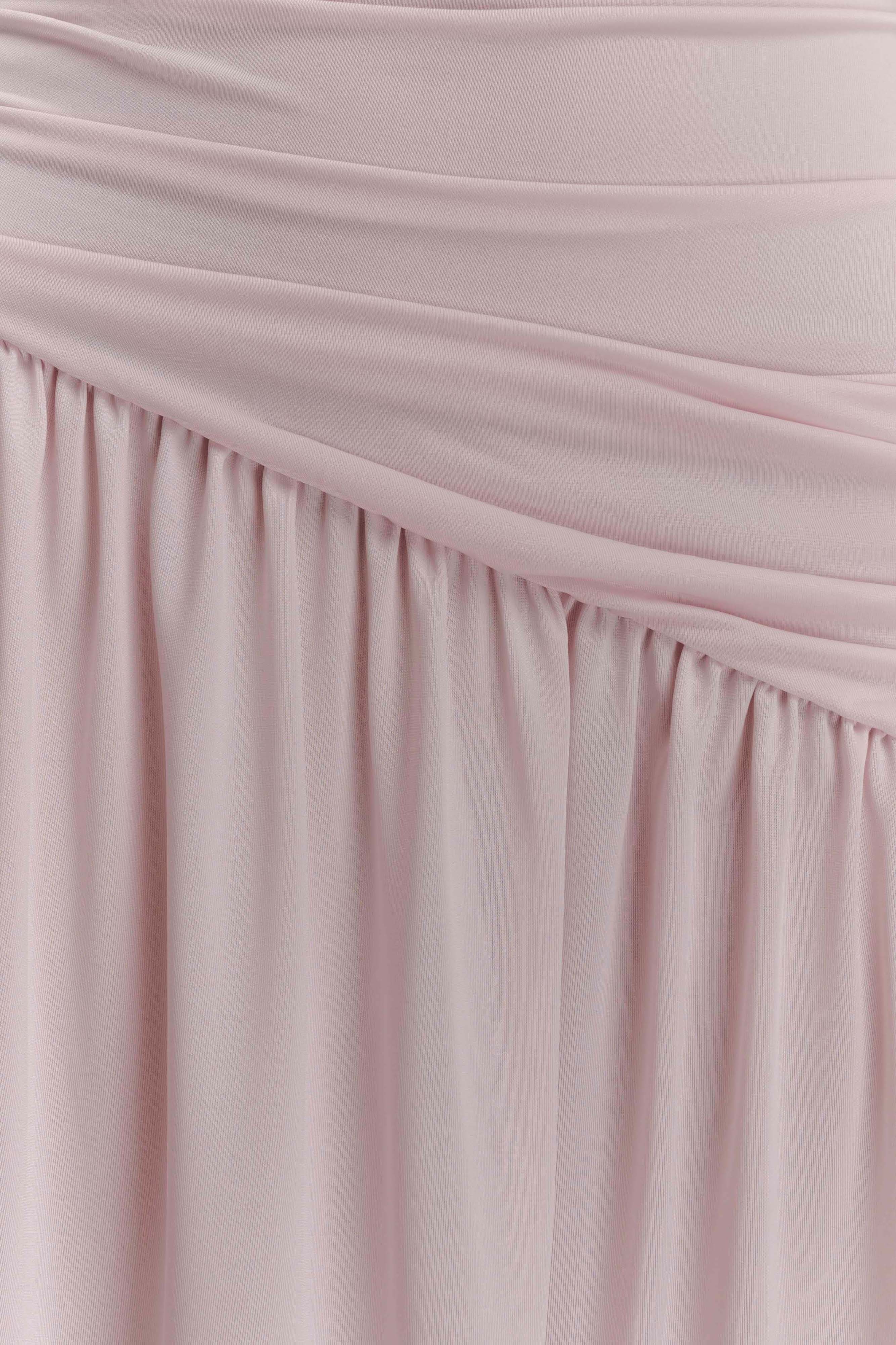Cornelia Pale Pink Strapless Maxi Dress
