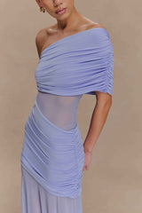 Dallas Lavender One Shoulder Maxi Dress