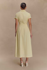 Lemon Aysha Linen Buttoned Midi Dress