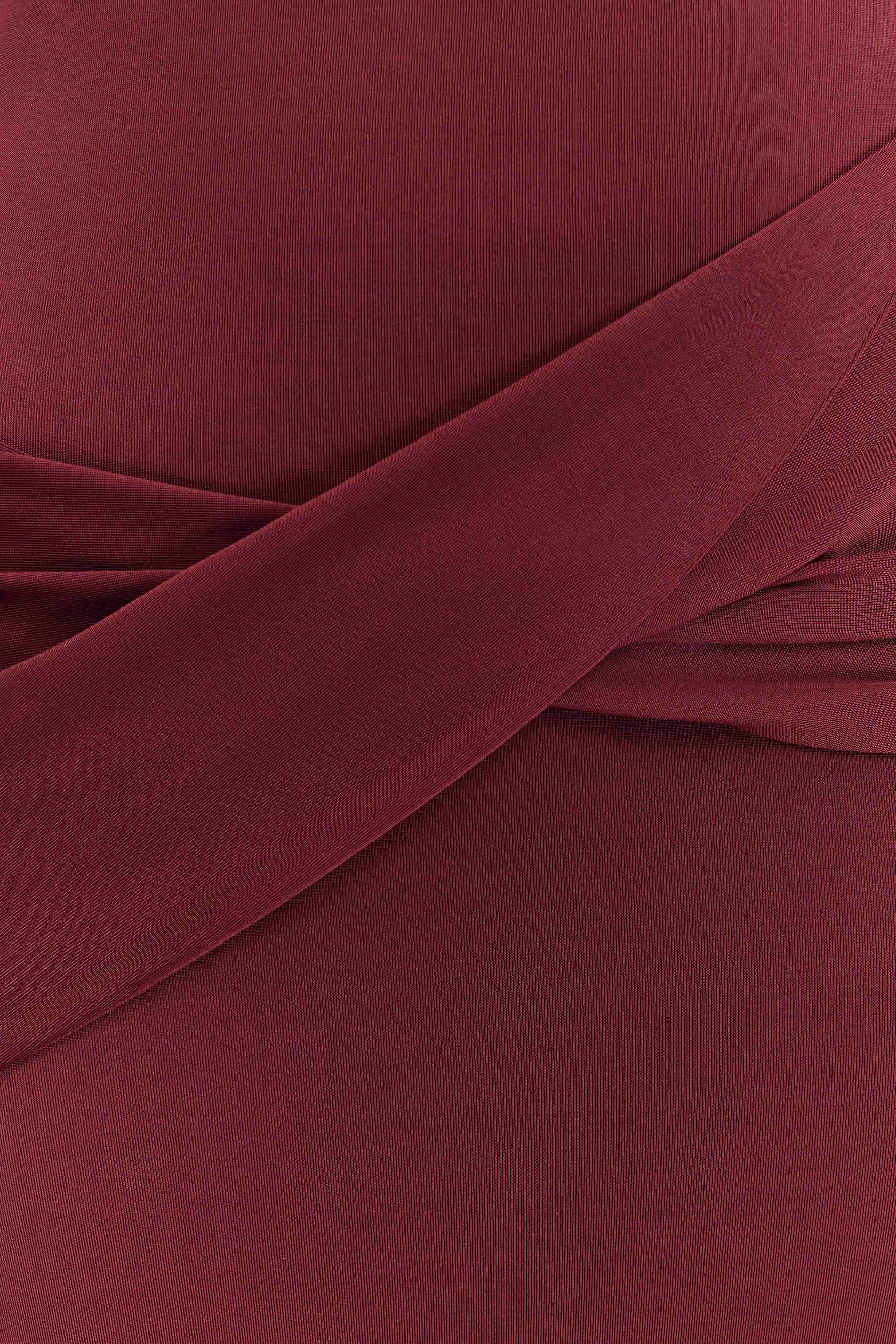 Henley Wine Slinky Maxi Dress