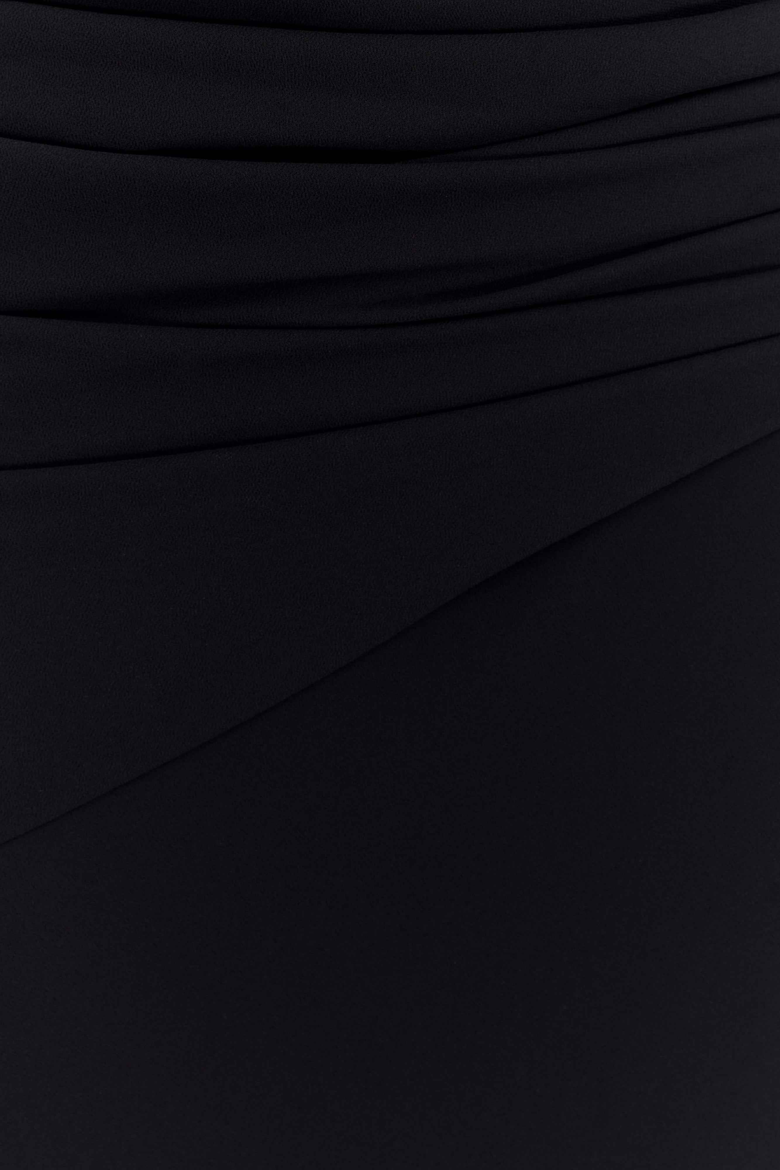 Giulia Black Chiffon Maxi Dress