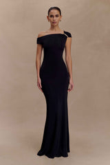 Kinsley Black Maxi Dress with Gold Accents