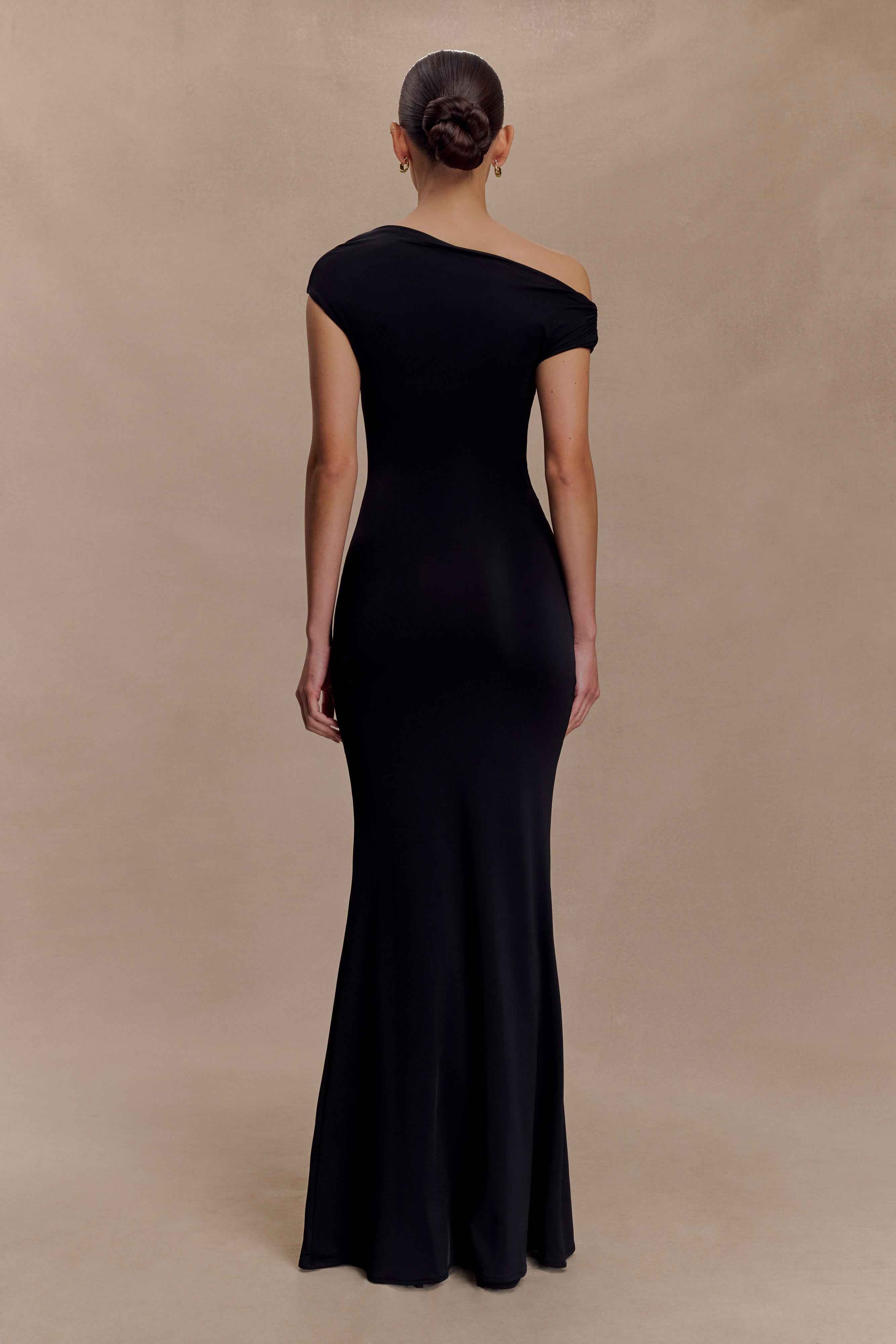 Kinsley Black Maxi Dress with Gold Accents