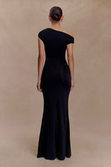 Kinsley Black Maxi Dress with Gold Accents