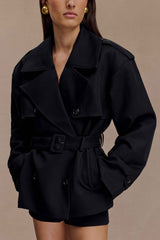 Alden Black Short Trench Jacket
