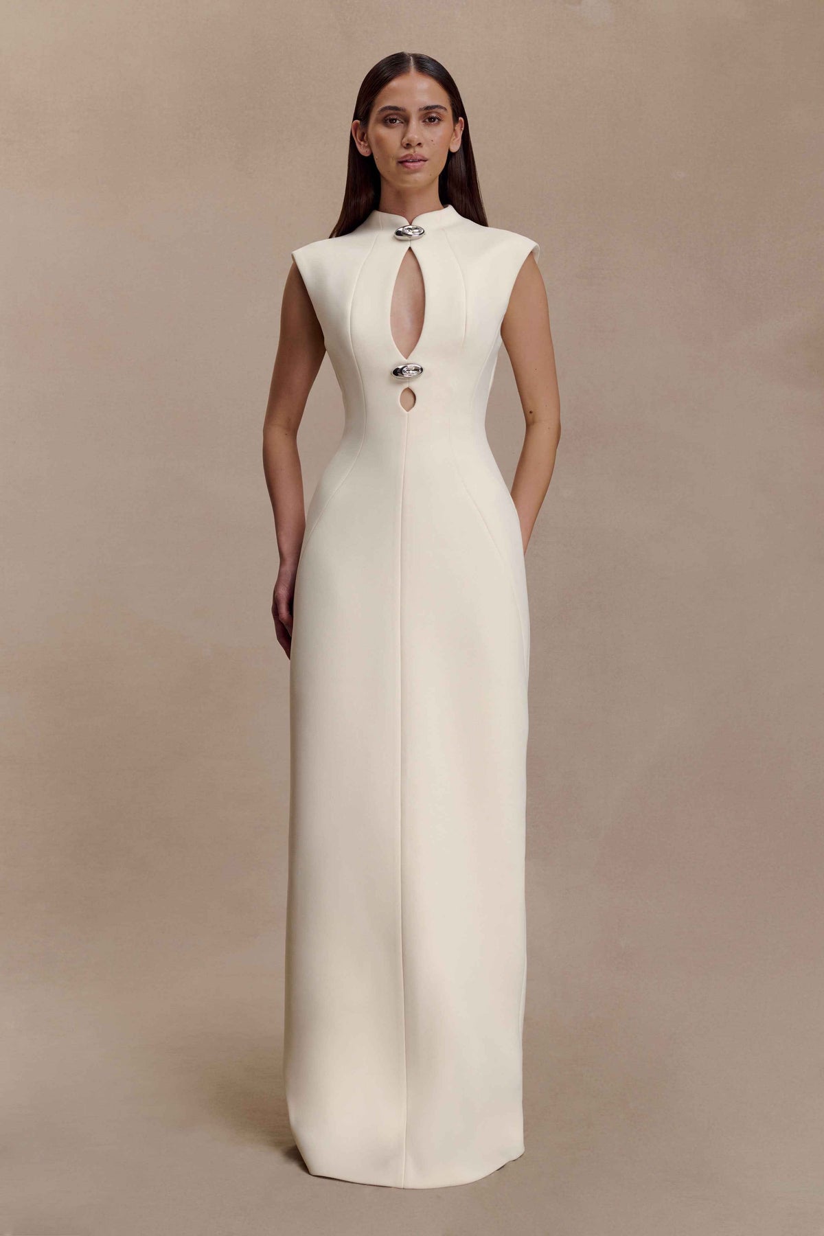 Michelle Buttercream Cut Out Maxi Dress