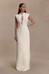 Michelle Buttercream Cut Out Maxi Dress
