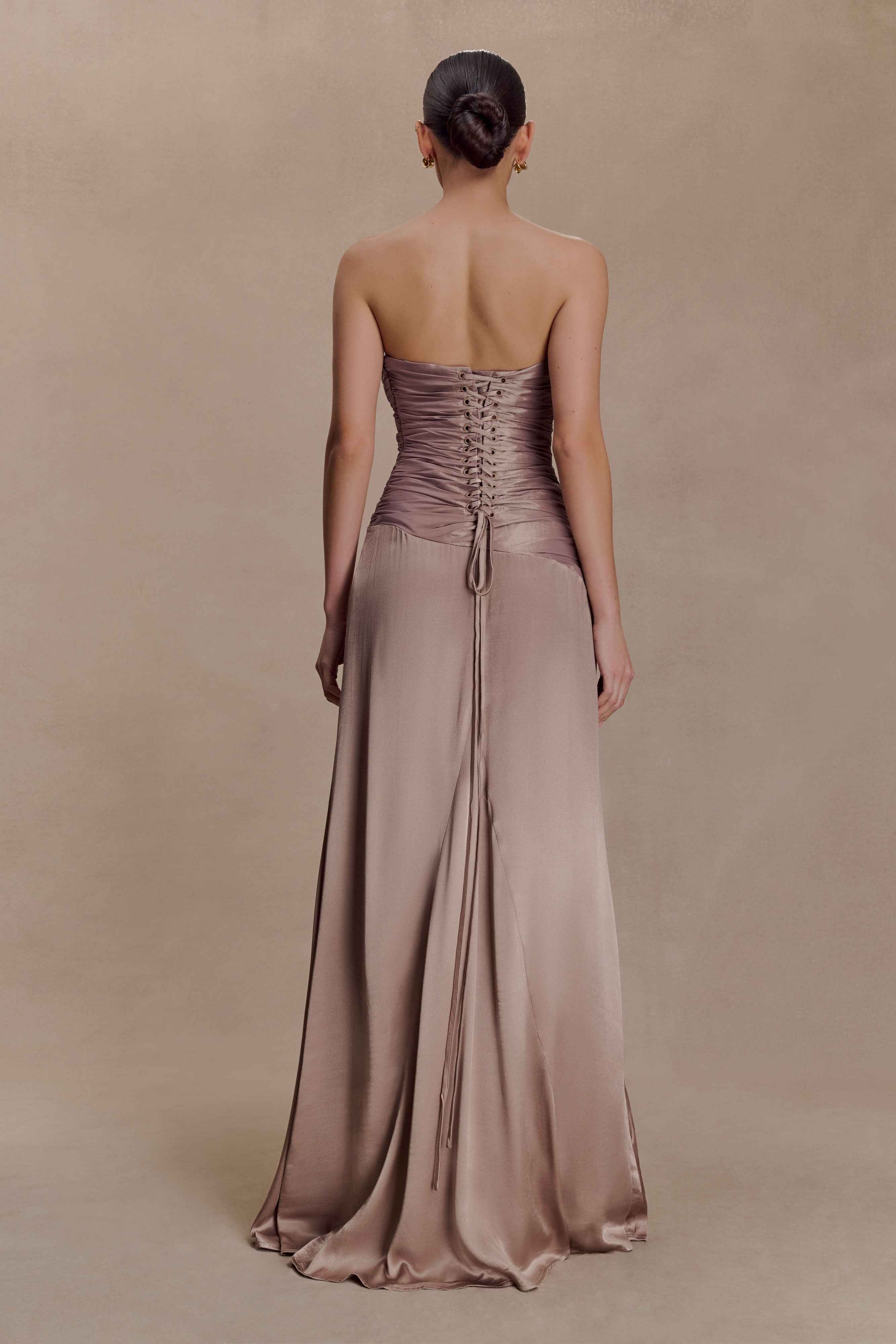 Serena Bronze Taupe Maxi Dress