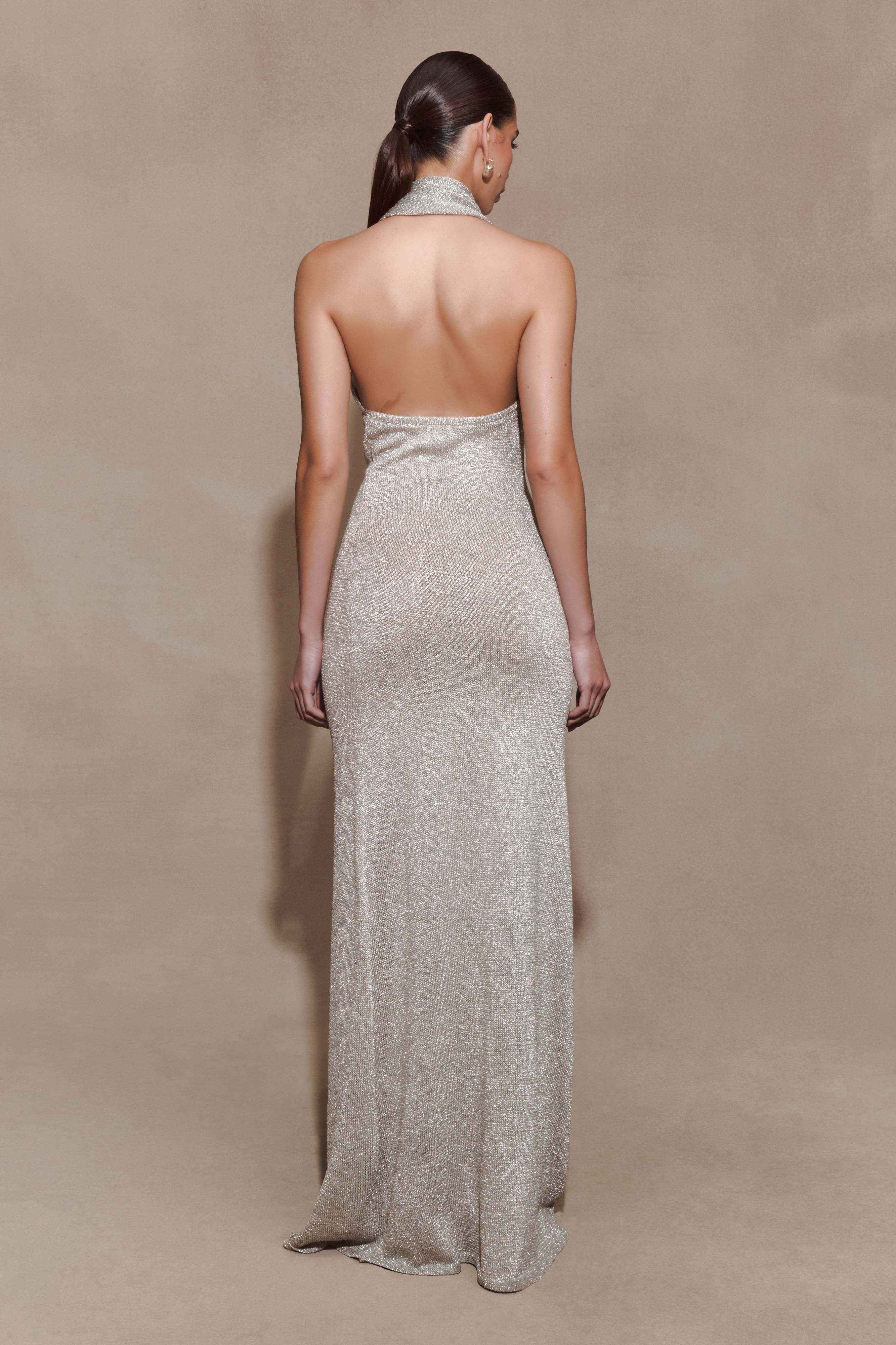 Elma Silver Plum Maxi Dress