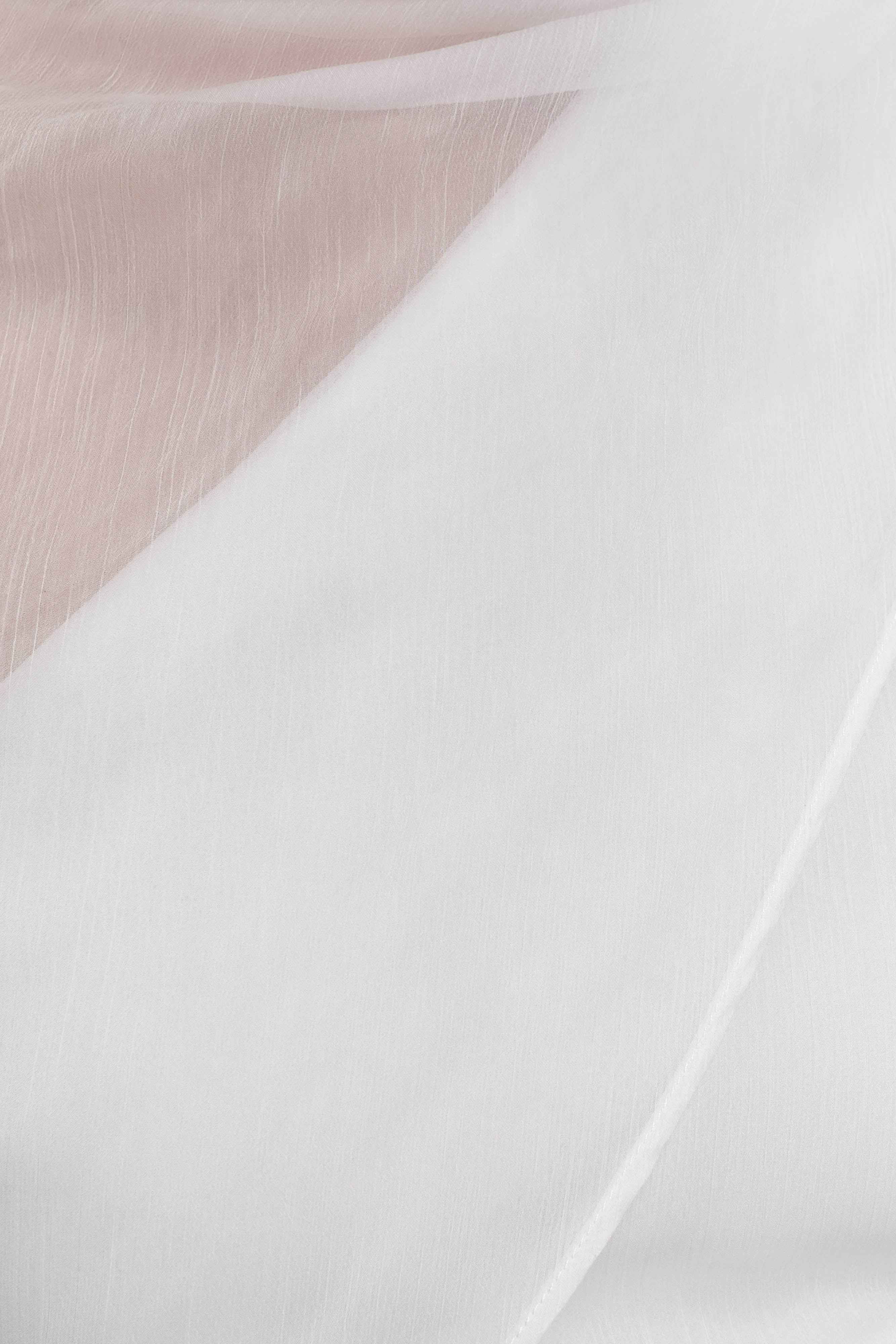 Ida White Asymmetrical Cape Top