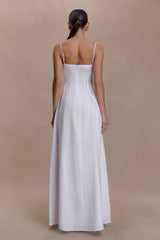Sofie White Pintuck Maxi Dress